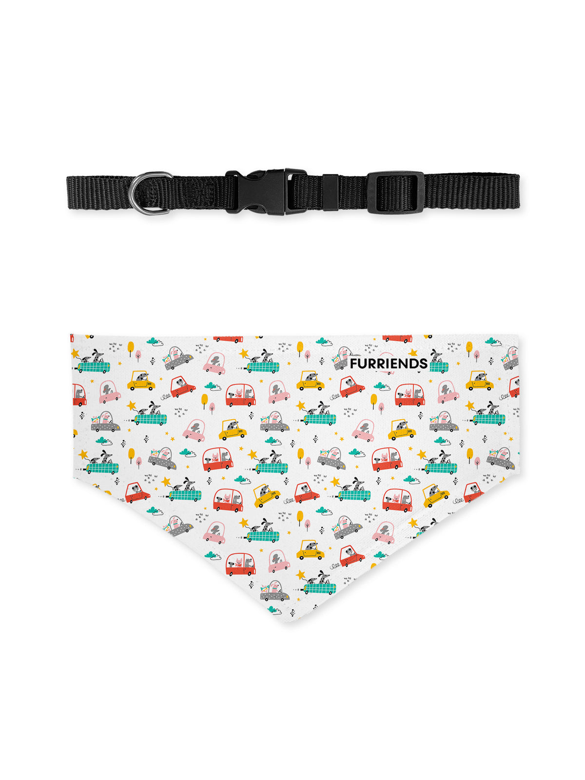 Dogs In Cars Customisable Dog Bandana With Collar