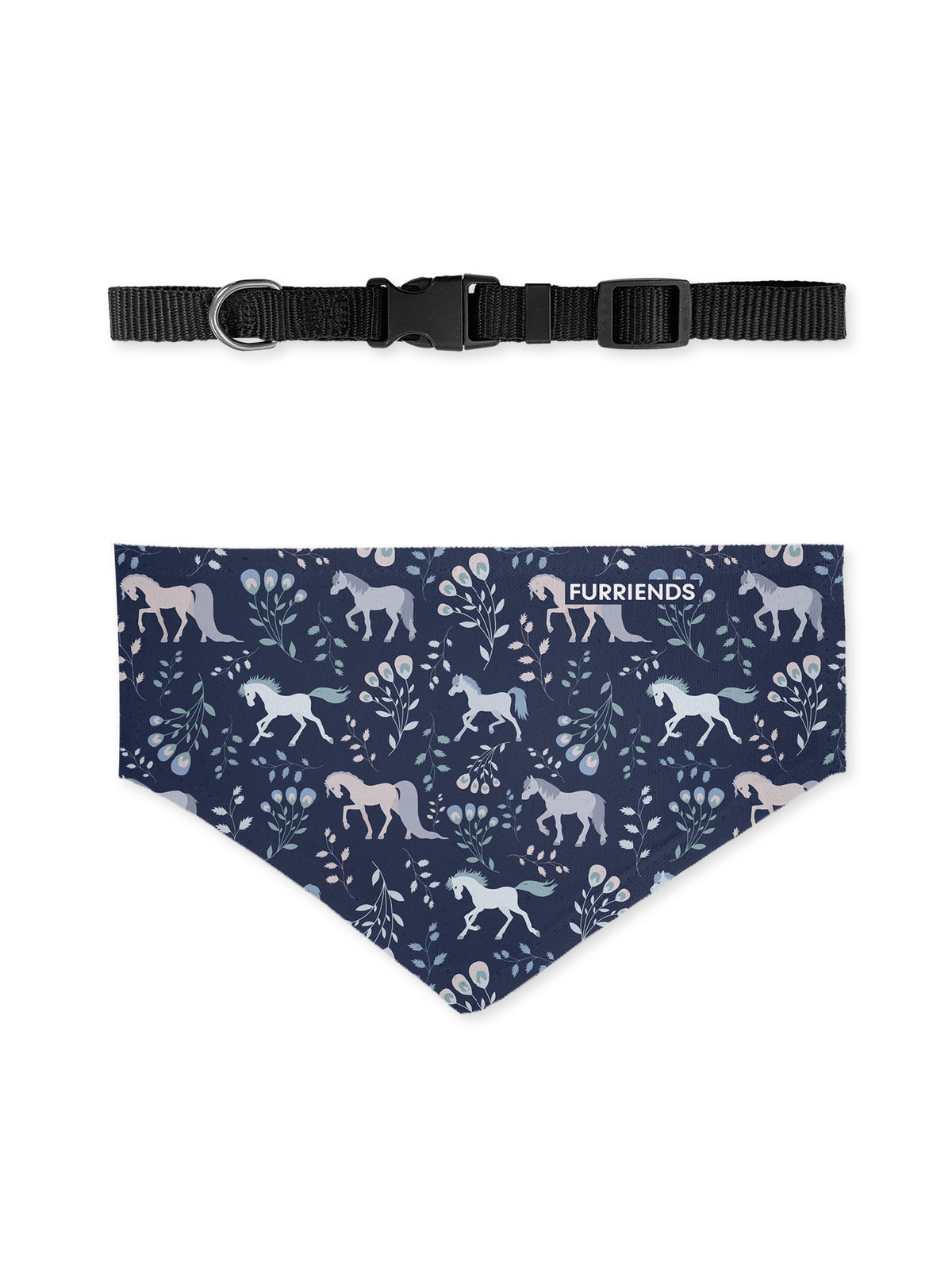 Dream Ponies Customisable Dog Bandana With Collar