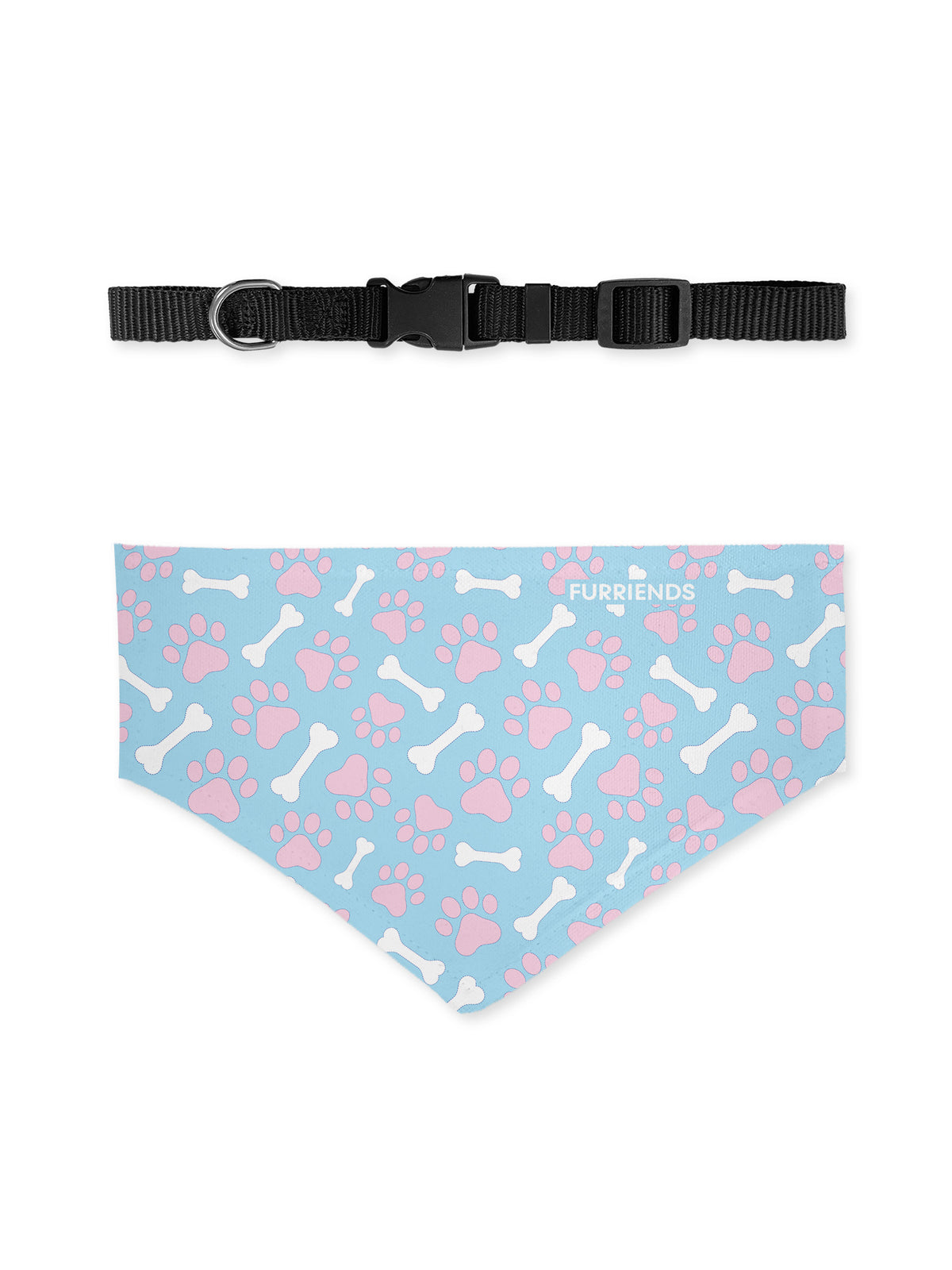 Paws &amp; Bones Customisable Dog Bandana With Collar