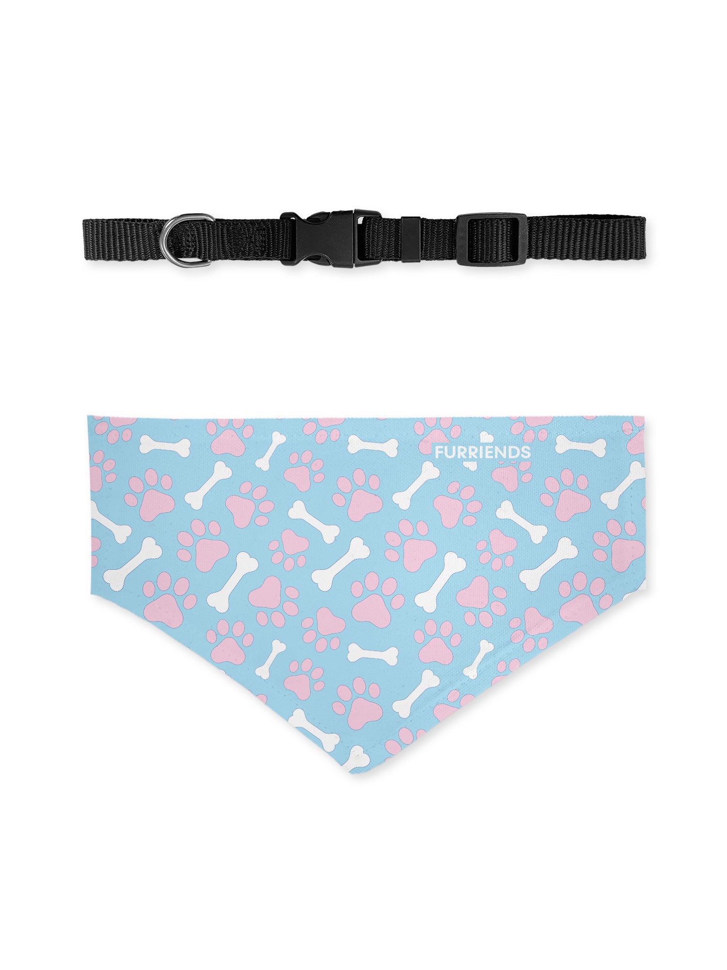 Paws & Bones Customisable Dog Bandana With Collar