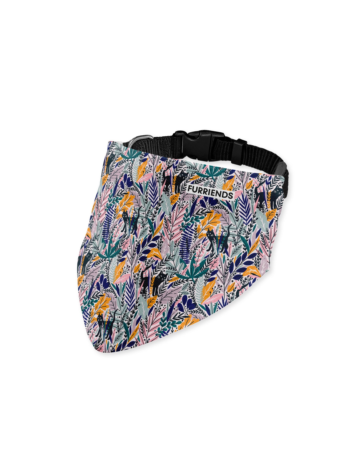 Jungle Cat Reversible & Customisable Dog Bandana With Collar