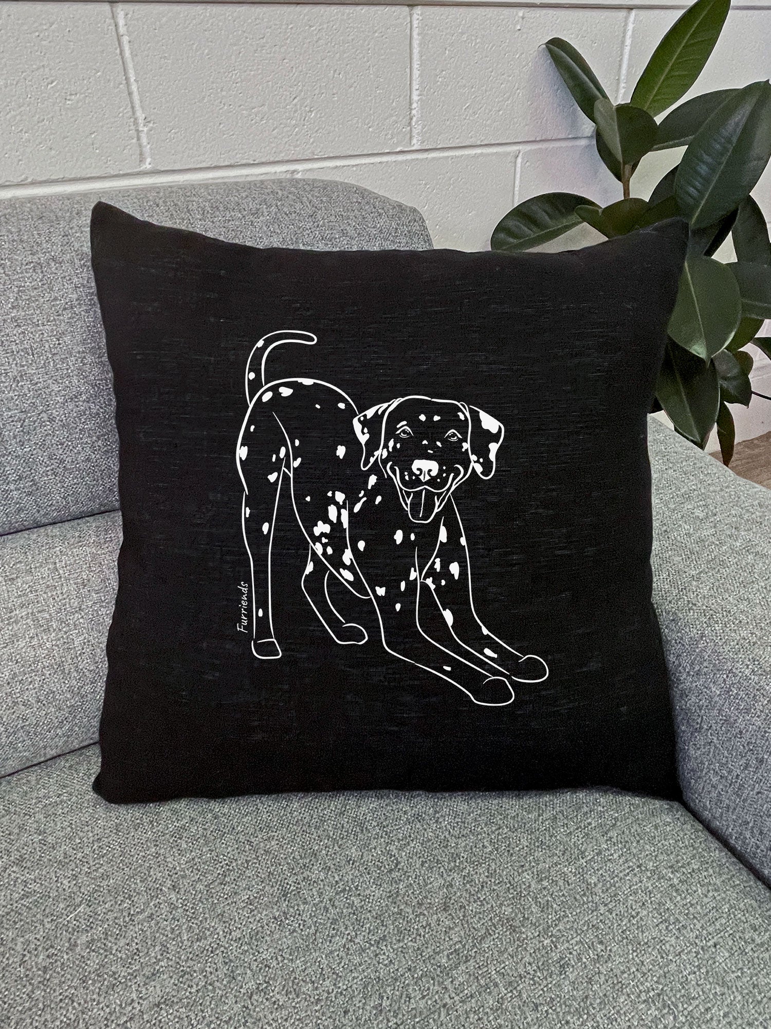 Dalmatian Linen Cushion Cover