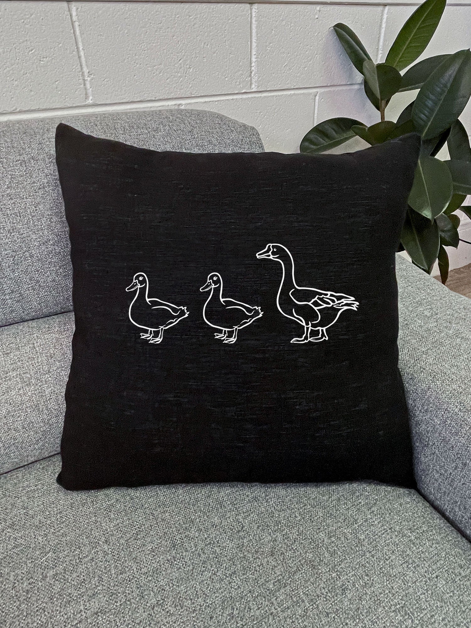 Duck Duck Goose Linen Cushion Cover