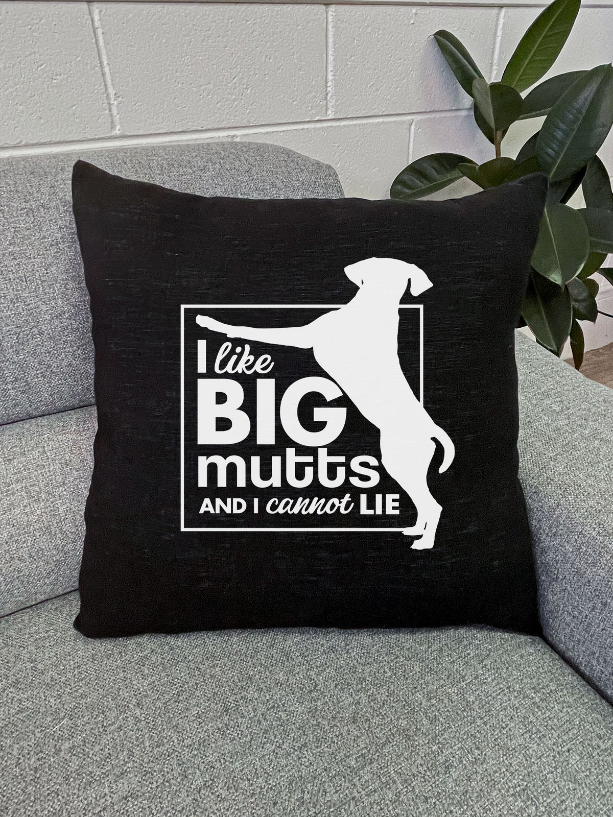 I Like Big Mutts Linen Cushion Cover