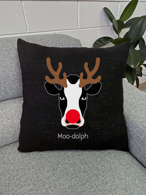 Moody Moo-dolph Linen Cushion Cover