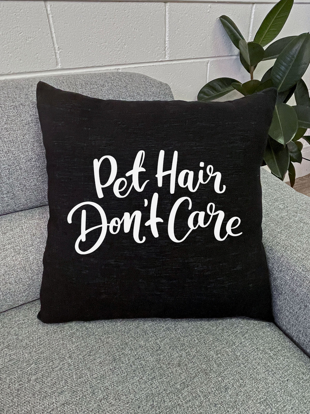 Pet Hair Don&#39;t Care Linen Cushion Cover