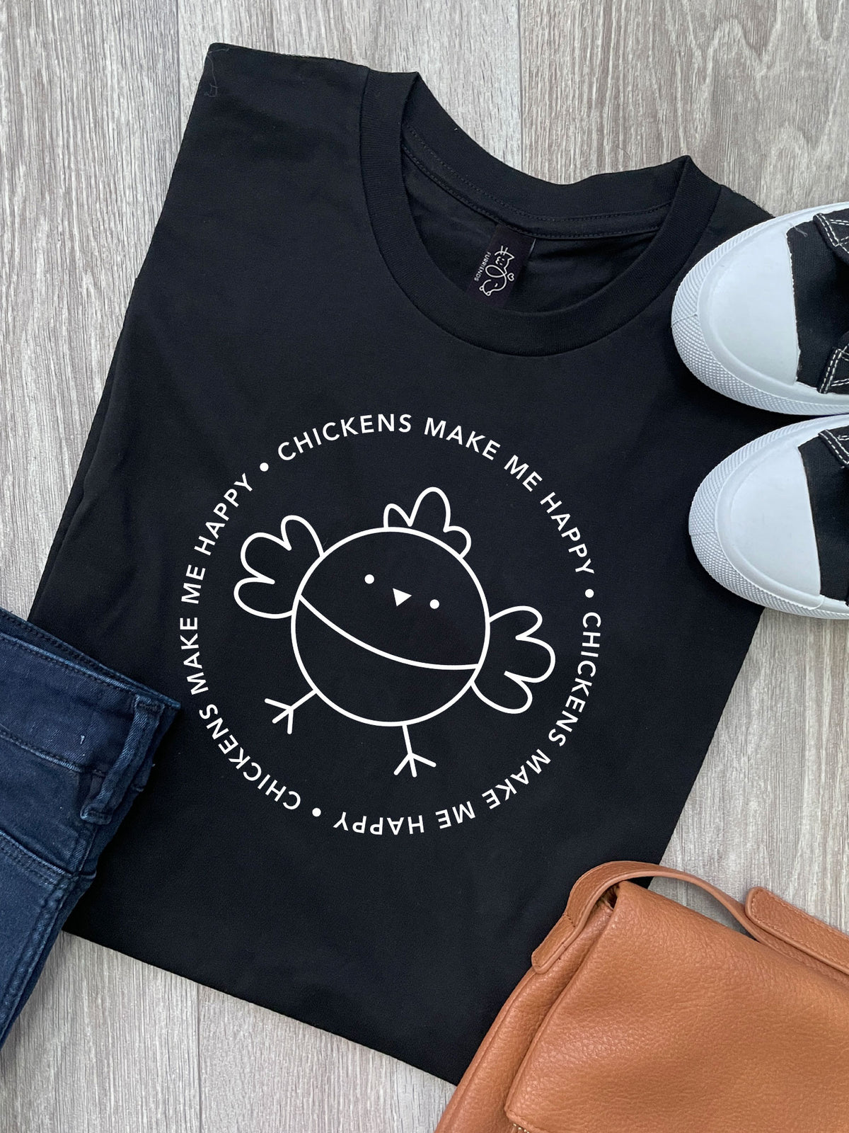 Chickens Make Me Happy Ava Women&#39;s Regular Fit Tee