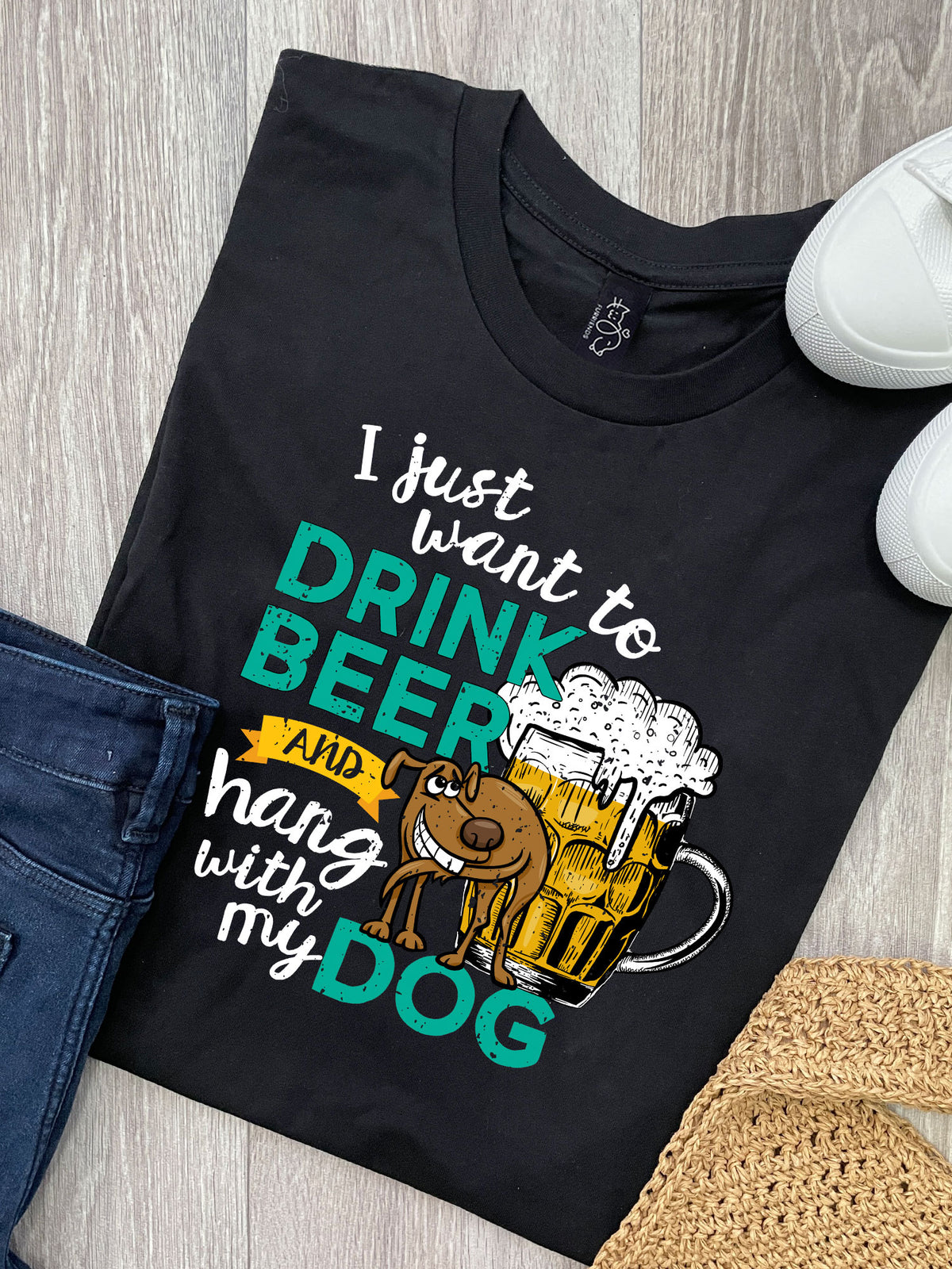 Drink Beer &amp; Hang With My Dog Ava Women&#39;s Regular Fit Tee