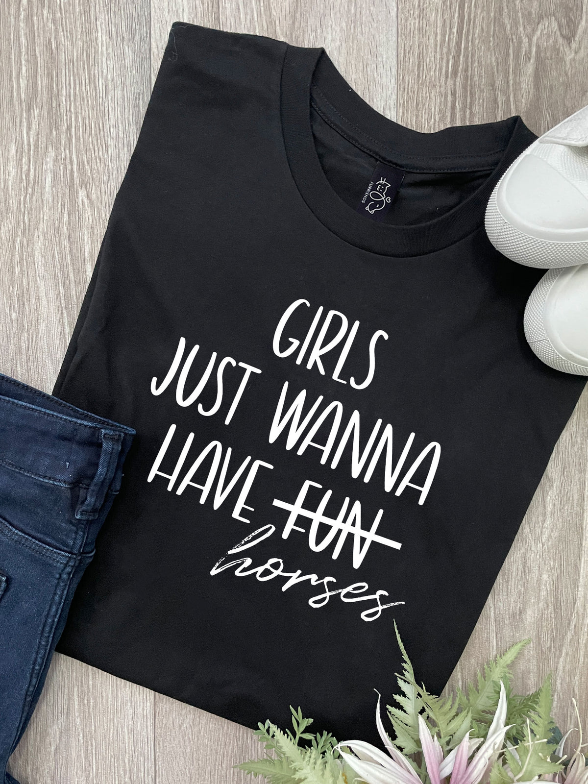 Girls Just Wanna Have Horses Ava Women&#39;s Regular Fit Tee