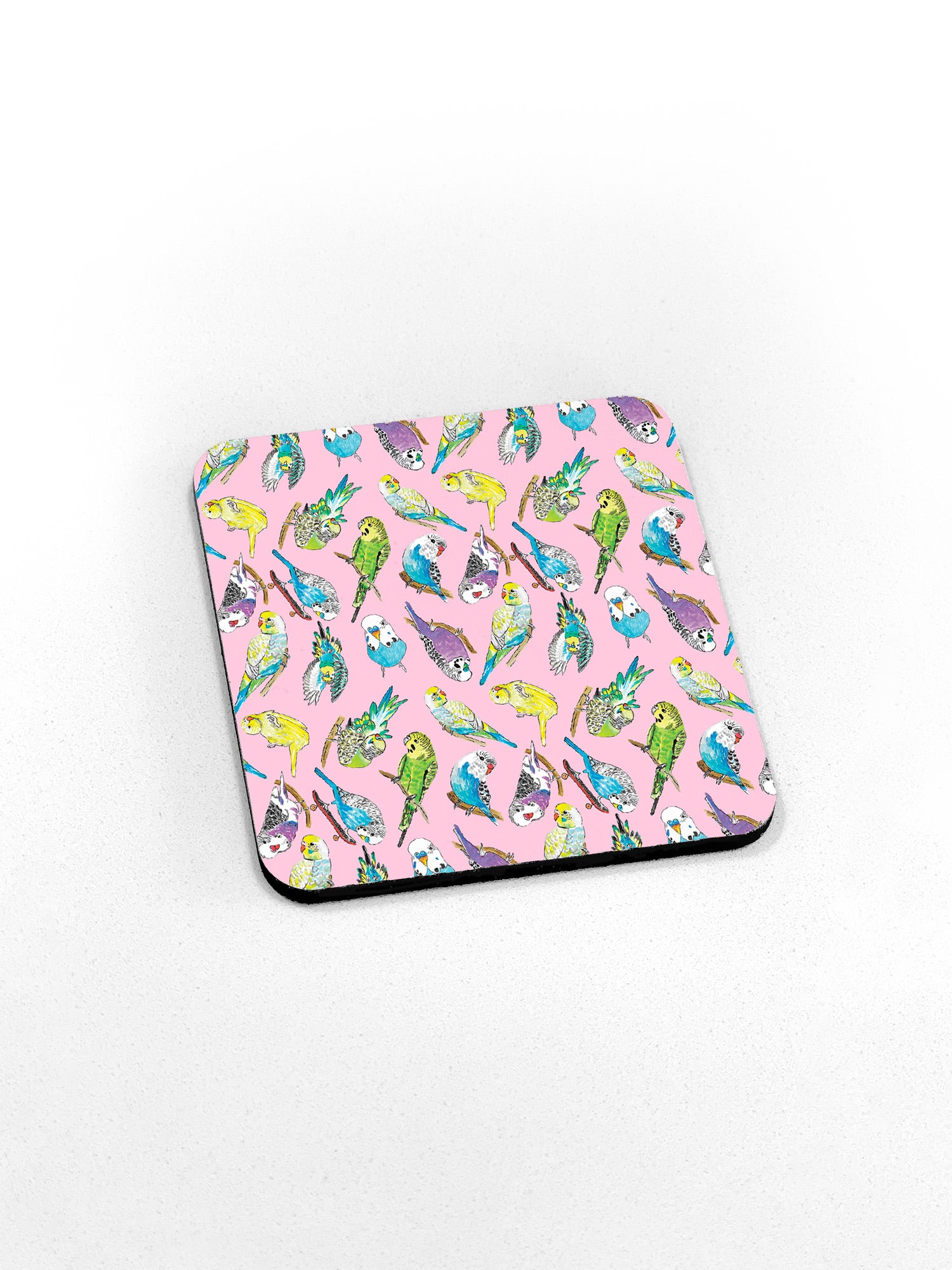 Bright Budgies Coaster