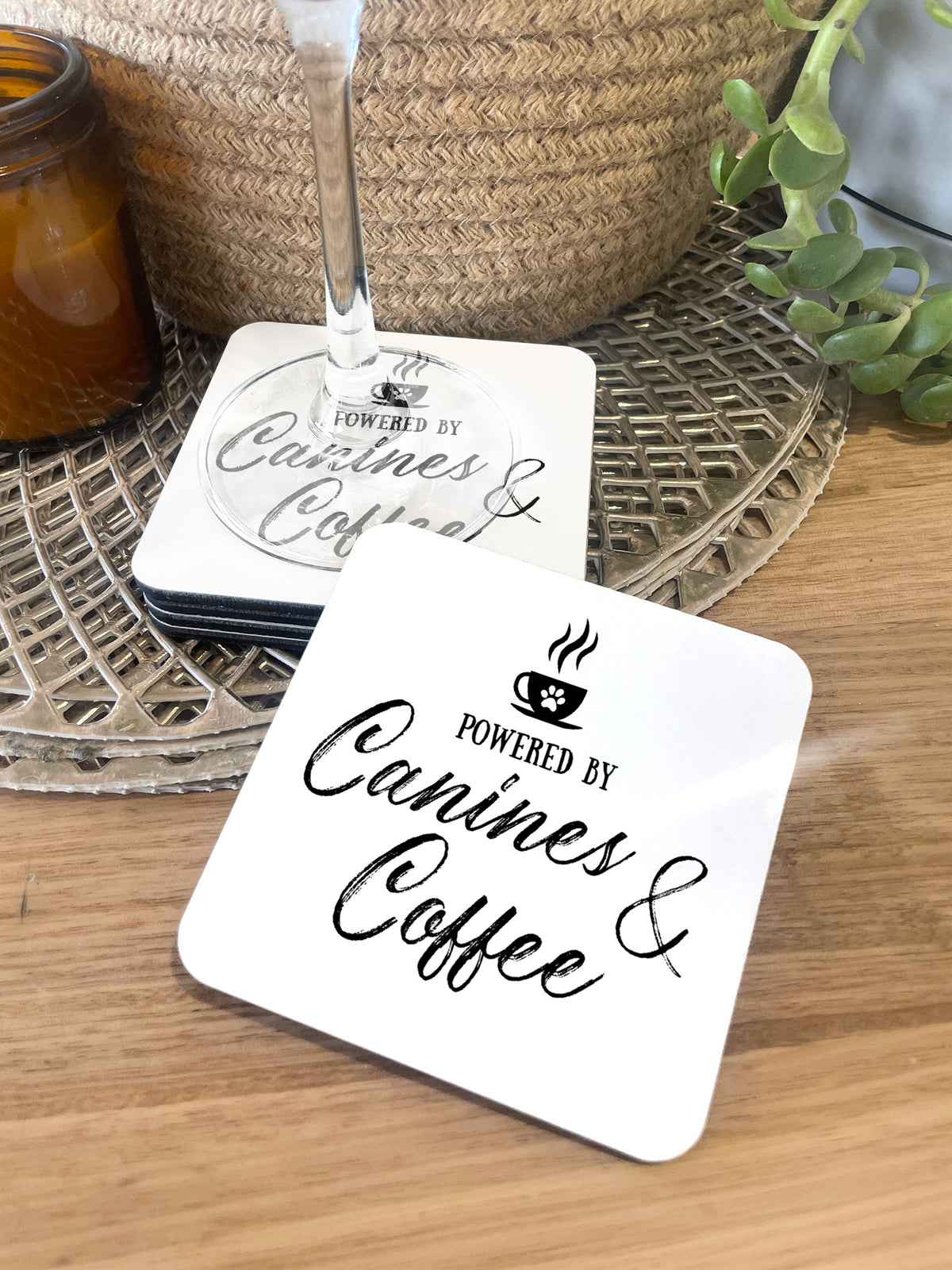 Canines &amp; Coffee Coaster