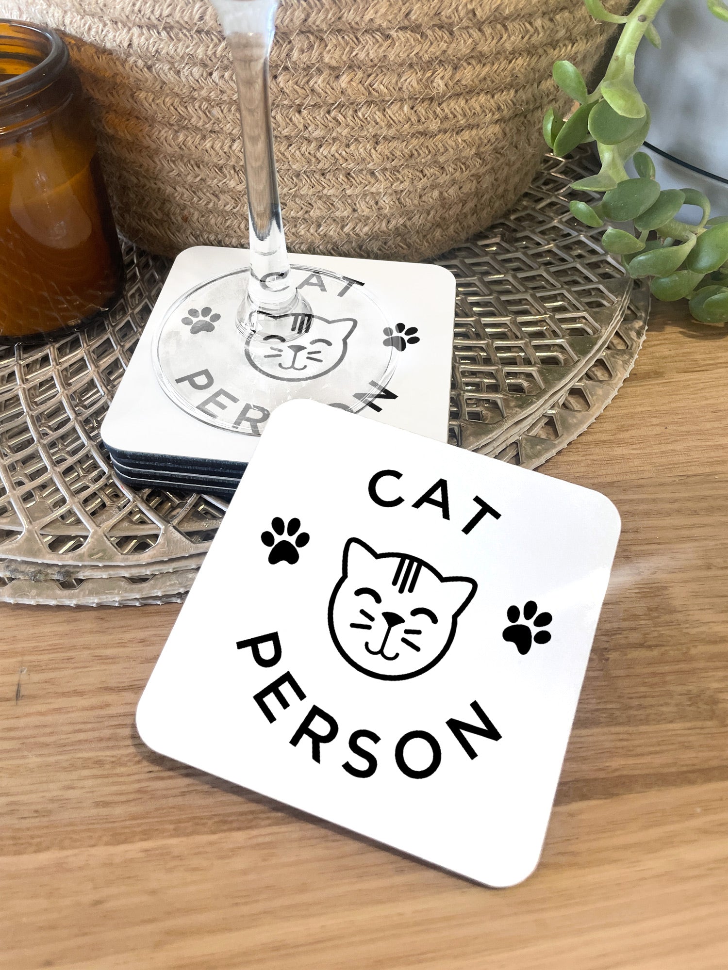 Cat Person Coaster