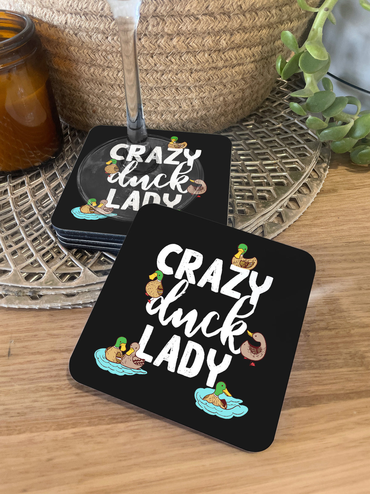 Crazy Duck Lady Coaster