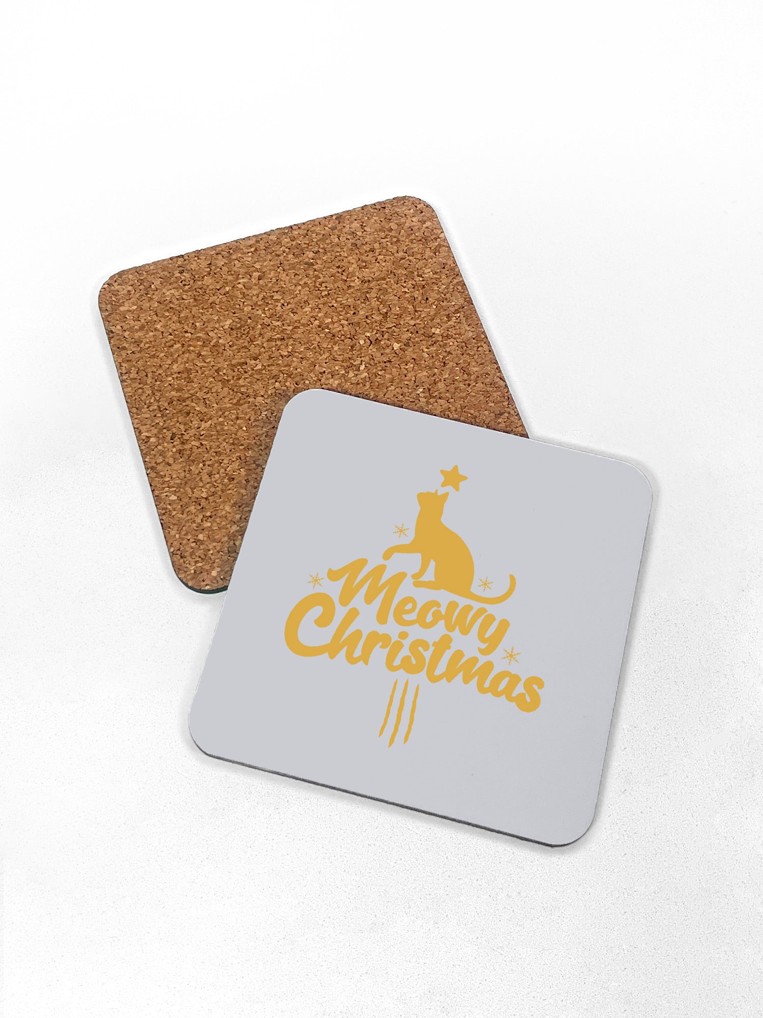 Meowy Christmas Coaster