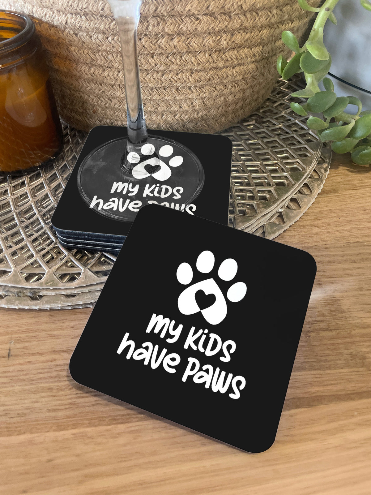 My Kids Have Paws Coaster