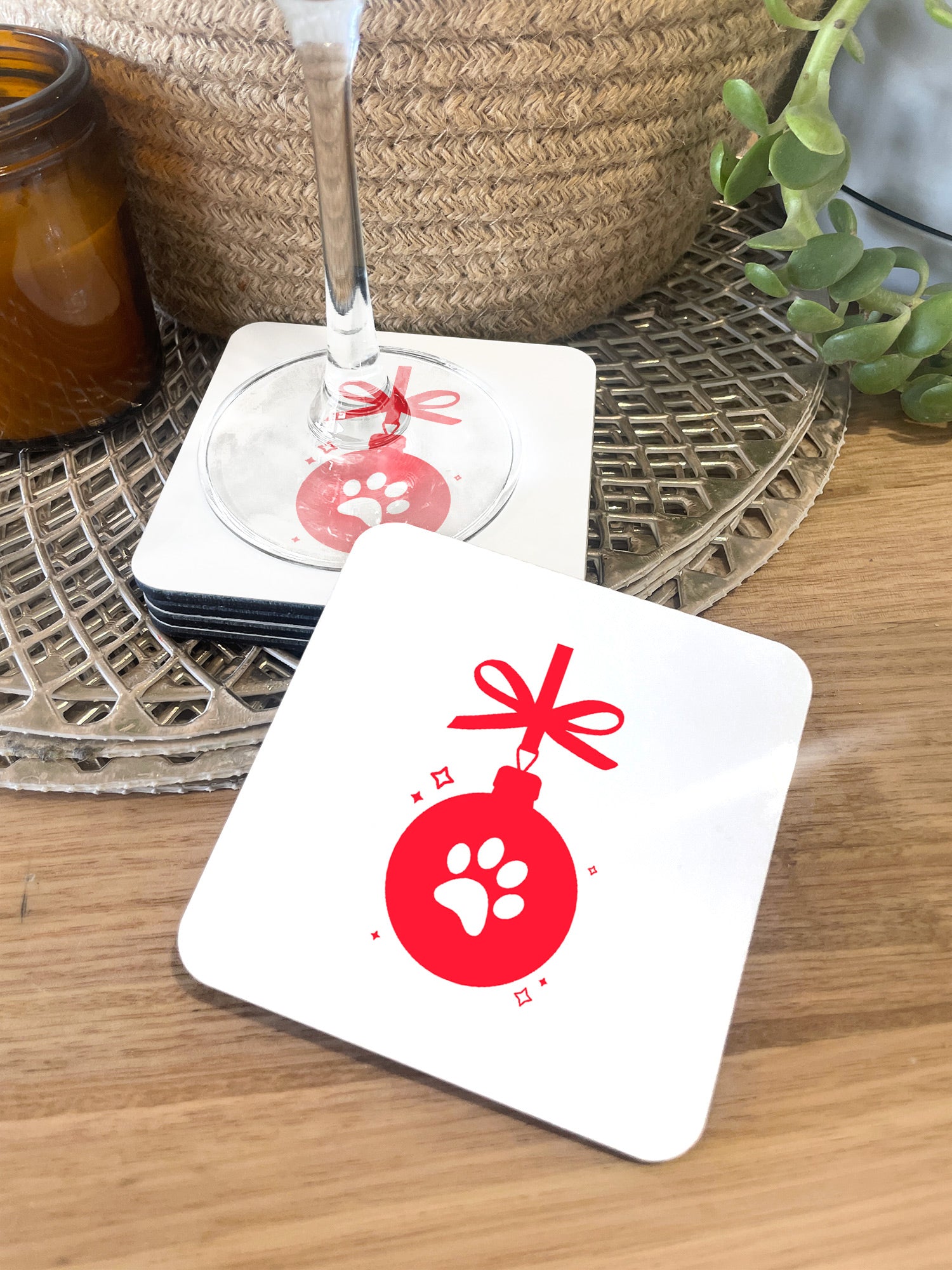 Pet Lovers Christmas Coaster