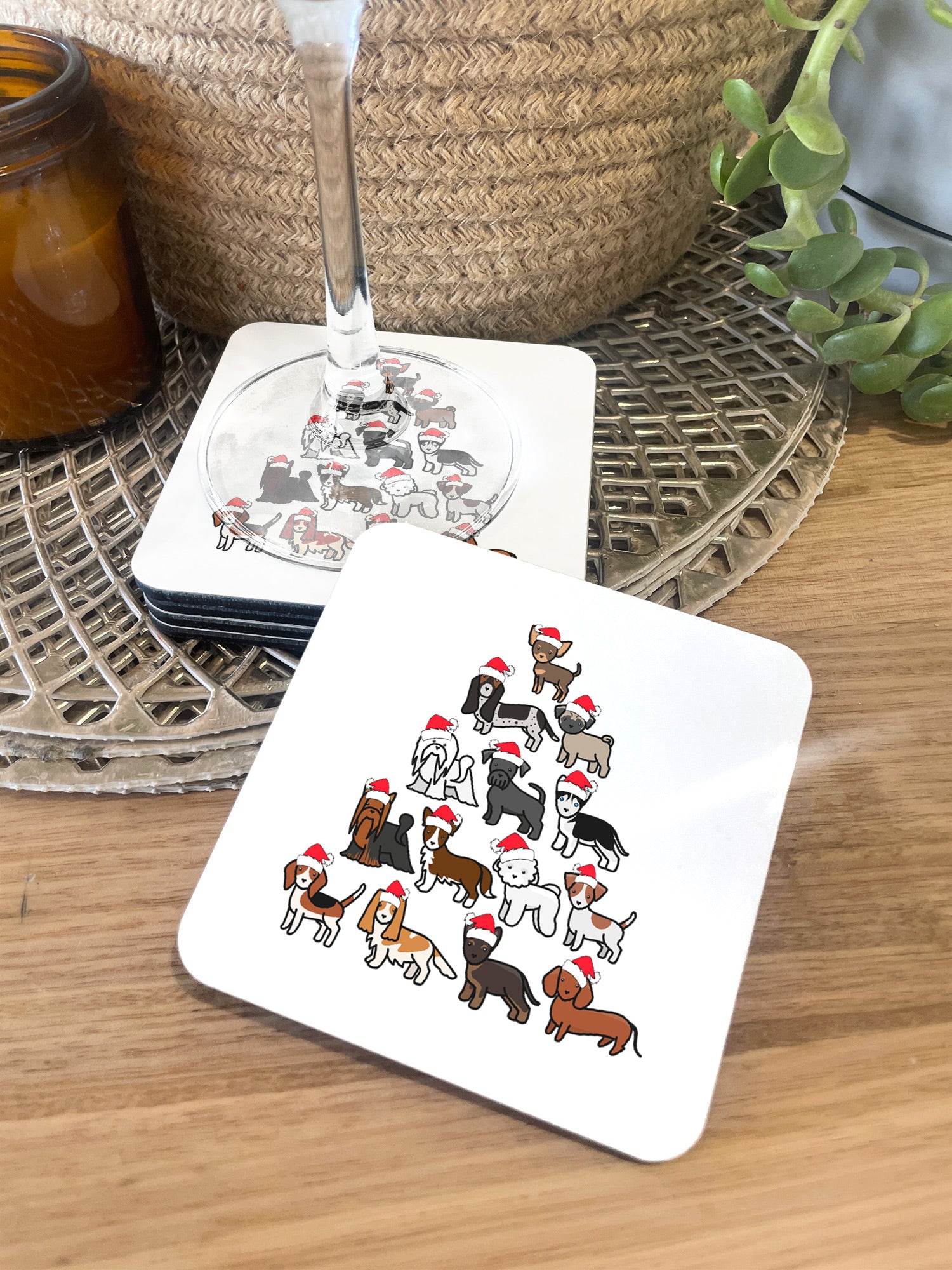 Merry Woofmas Tree Coaster