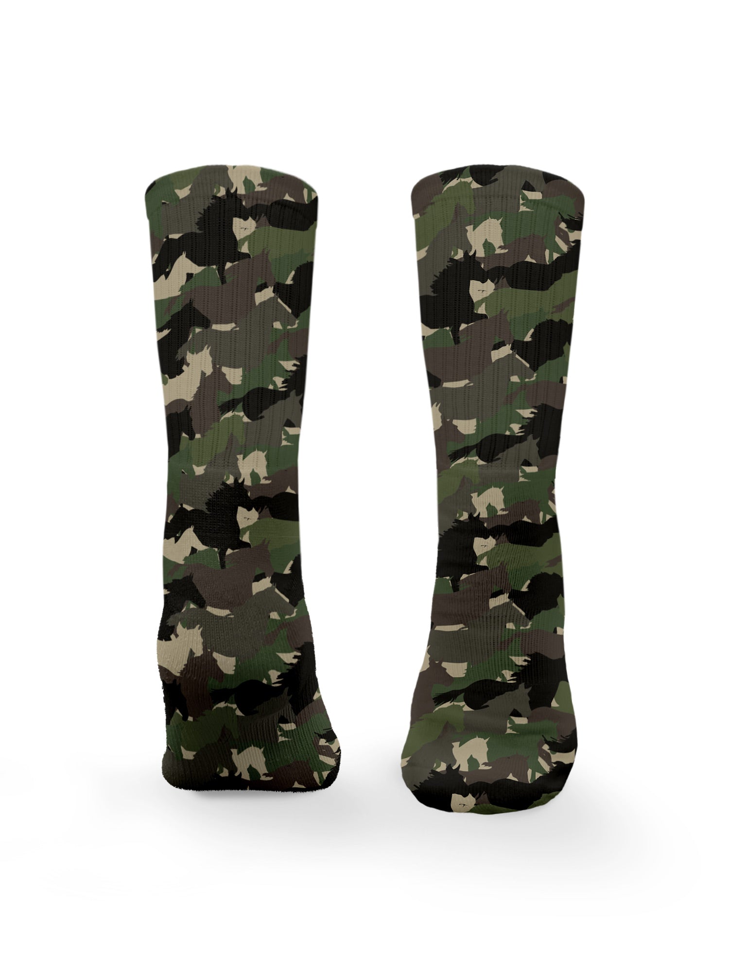 Camo Horses Crew Socks