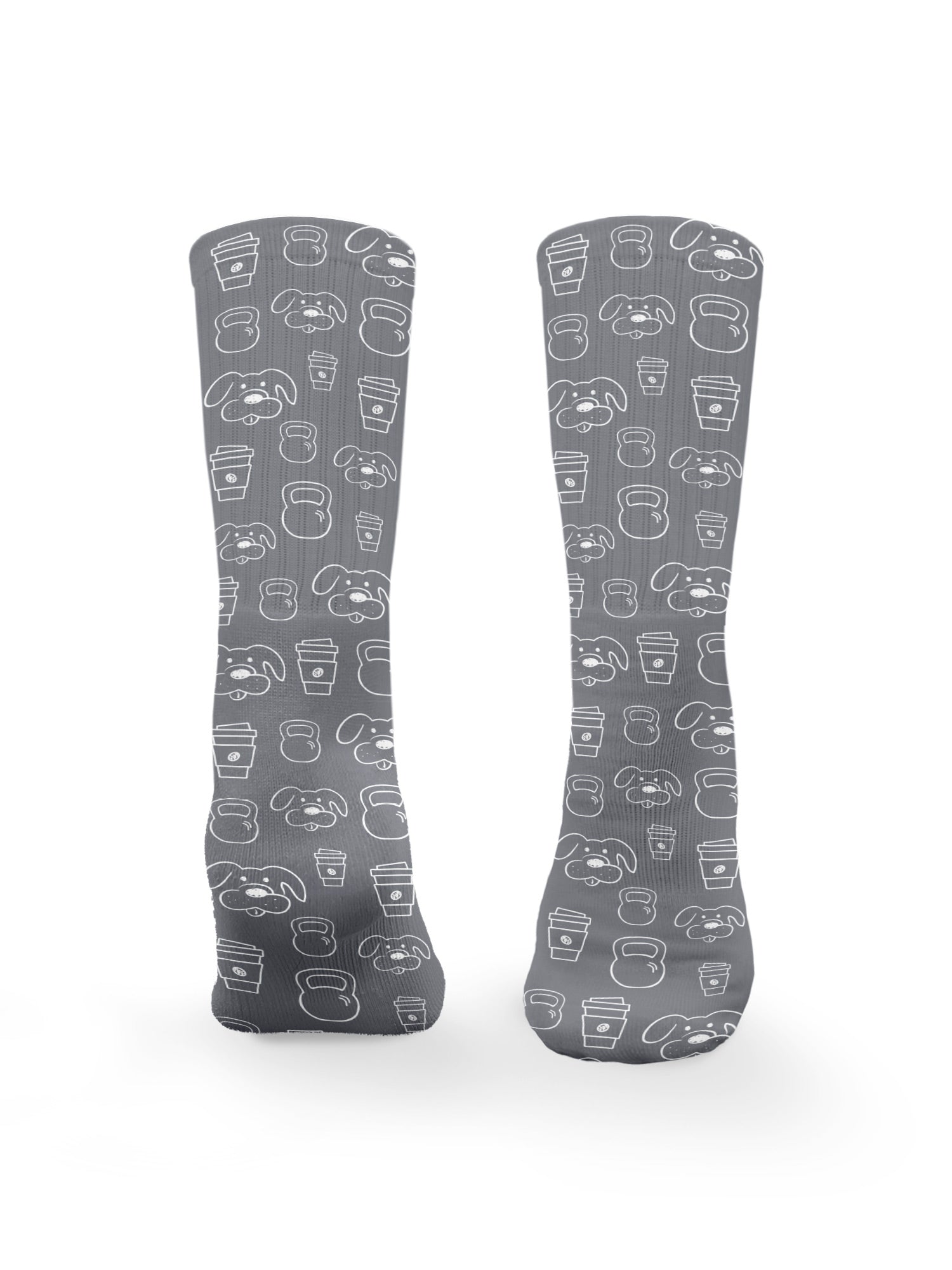 Canines, Coffee & Kettlebells Crew Socks