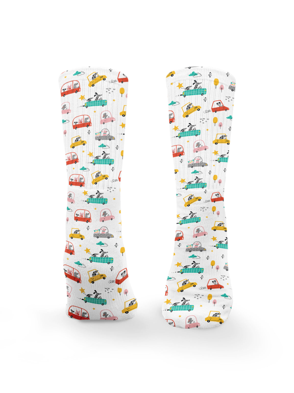 Dogs In Cars Crew Socks