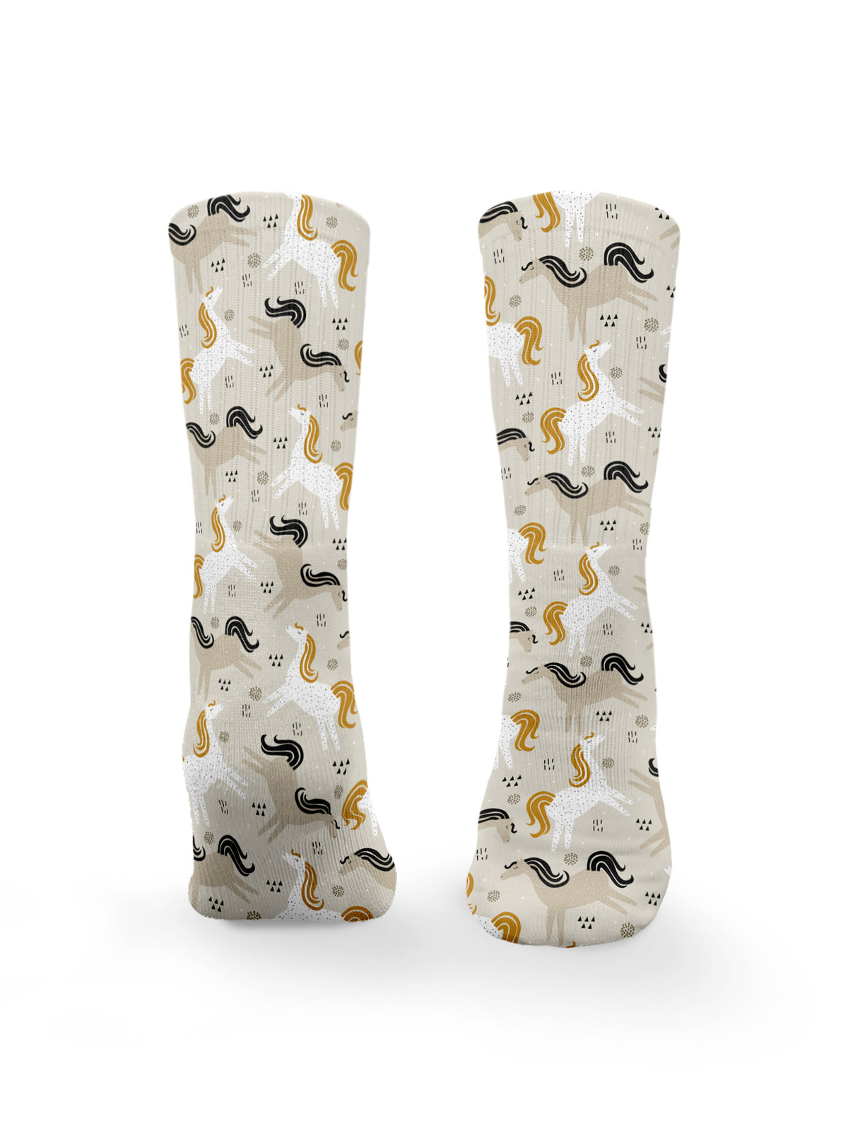 Hieroglyph Horses Crew Socks