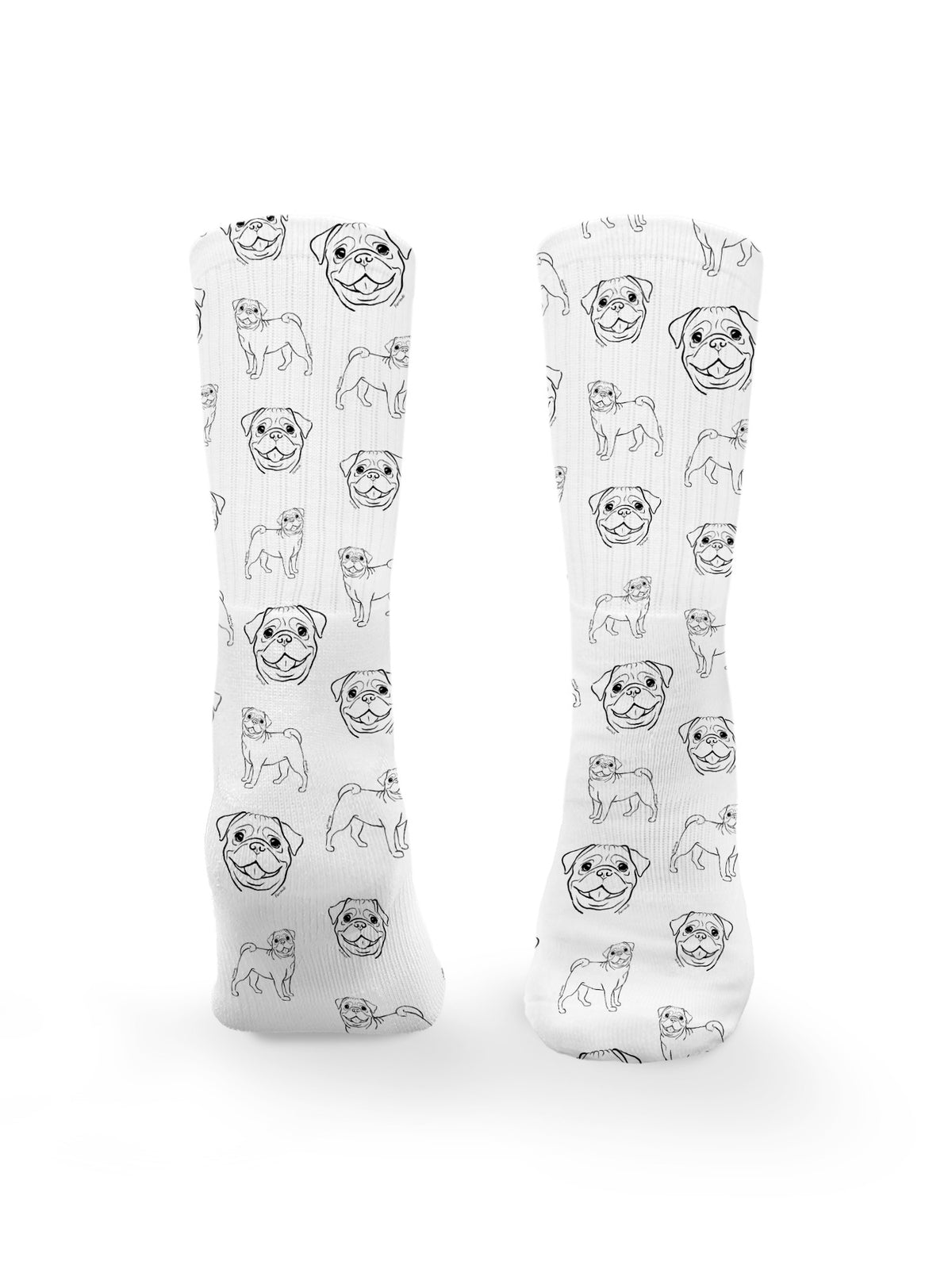 Pug Crew Socks