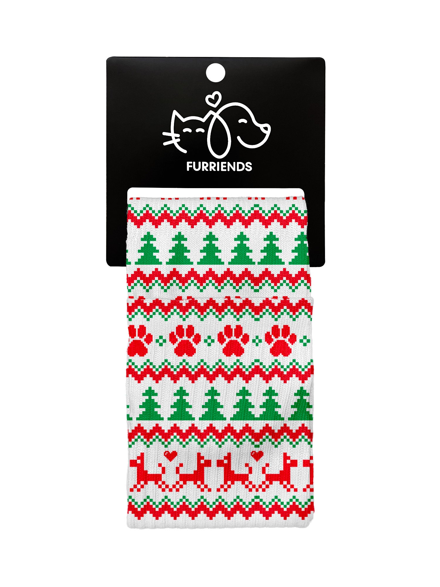 Merry Dogmas Ugly Sweater Style Crew Socks