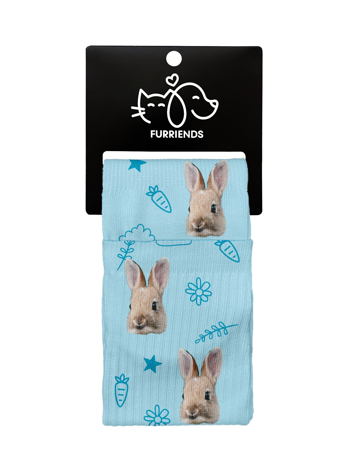 Custom Rabbit Face Crew Socks