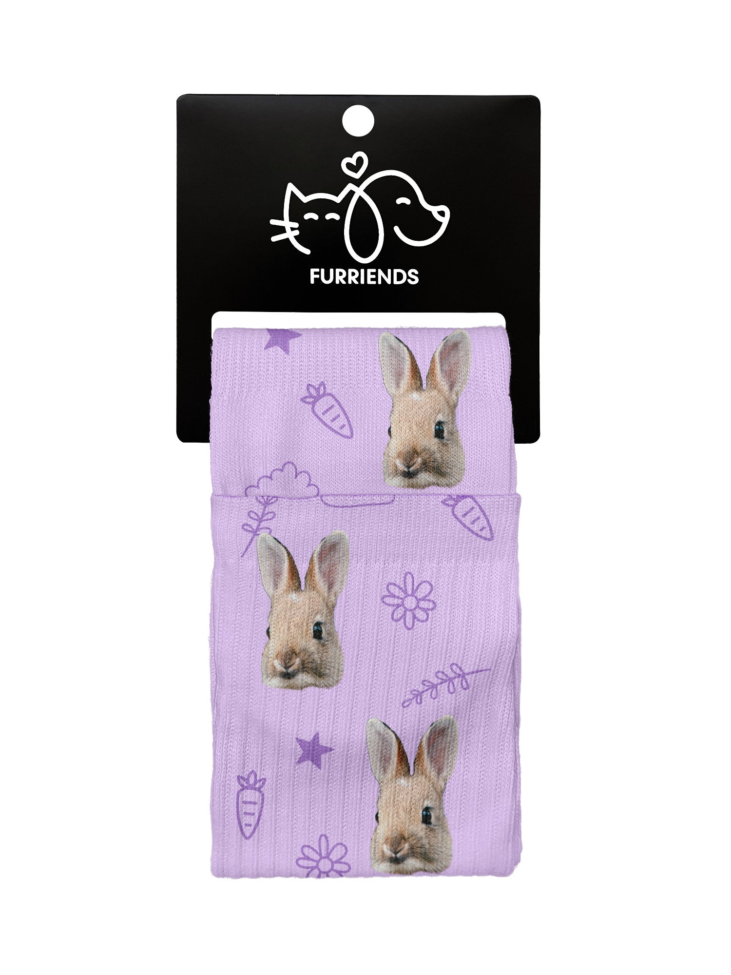 Custom Rabbit Face Crew Socks