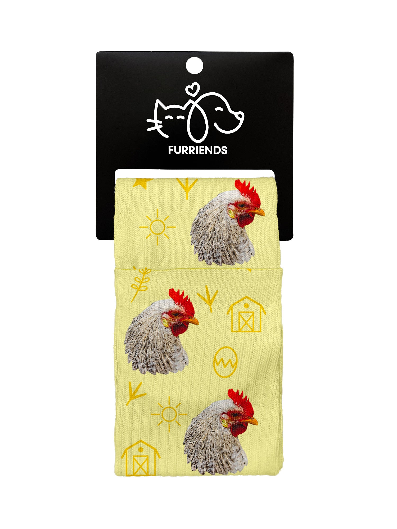 Custom Chicken Face Crew Socks