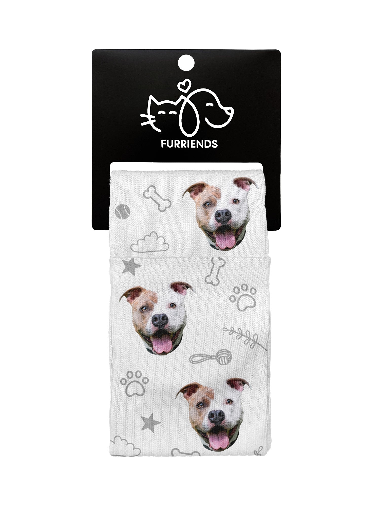 Custom Dog Face Crew Socks