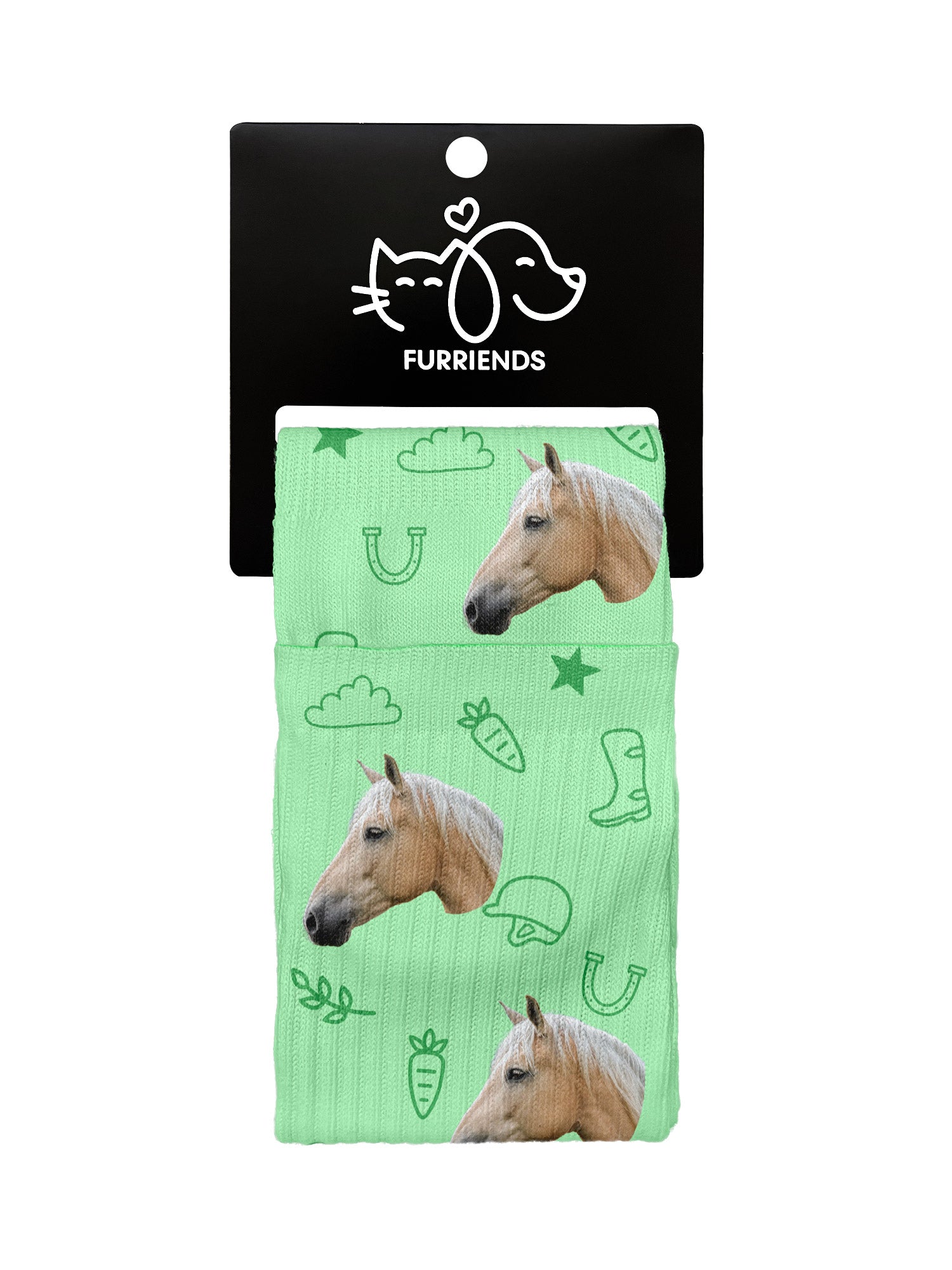 Custom Horse Face Crew Socks