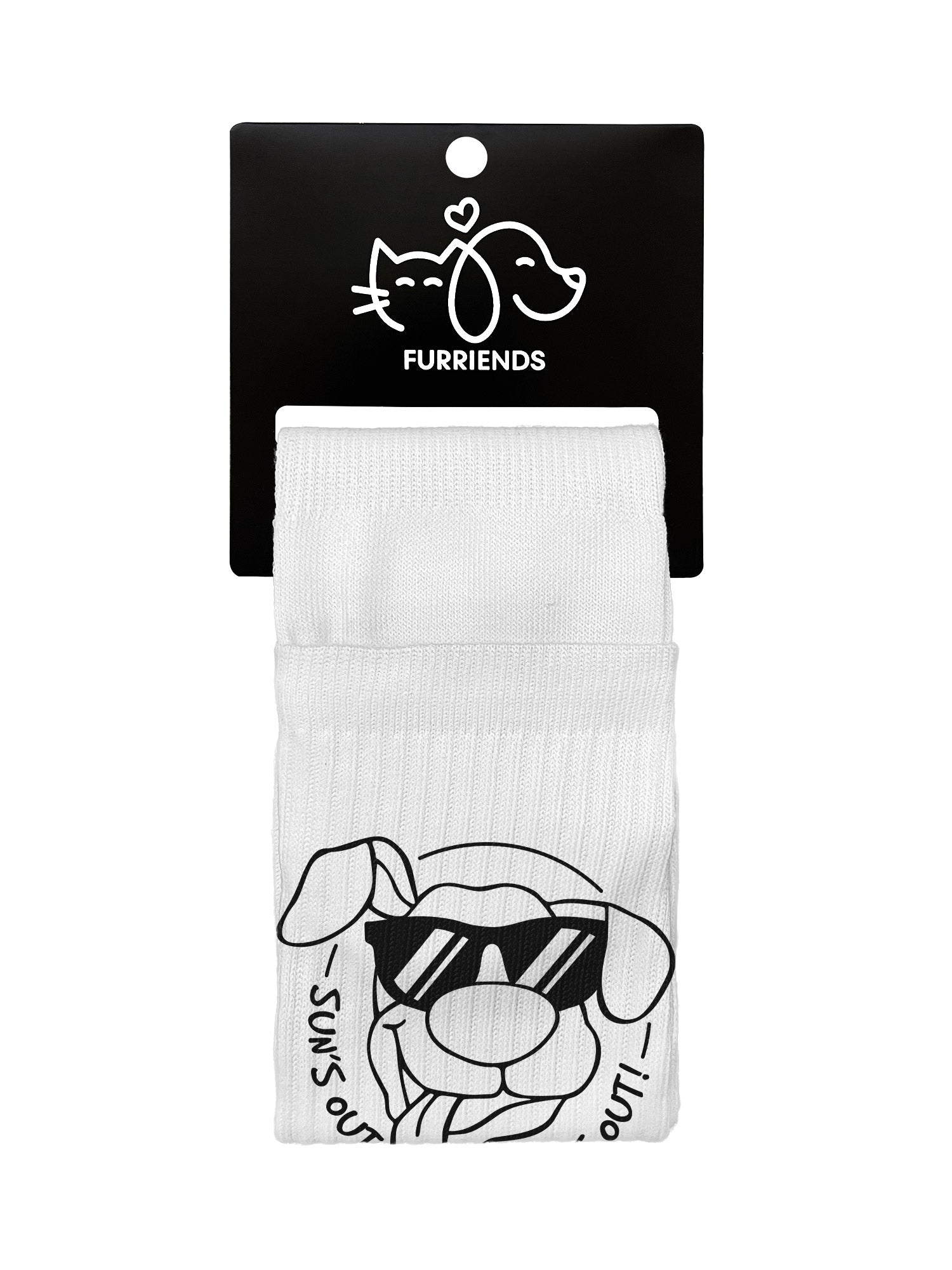 Sun's Out Tongue's Out Crew Socks