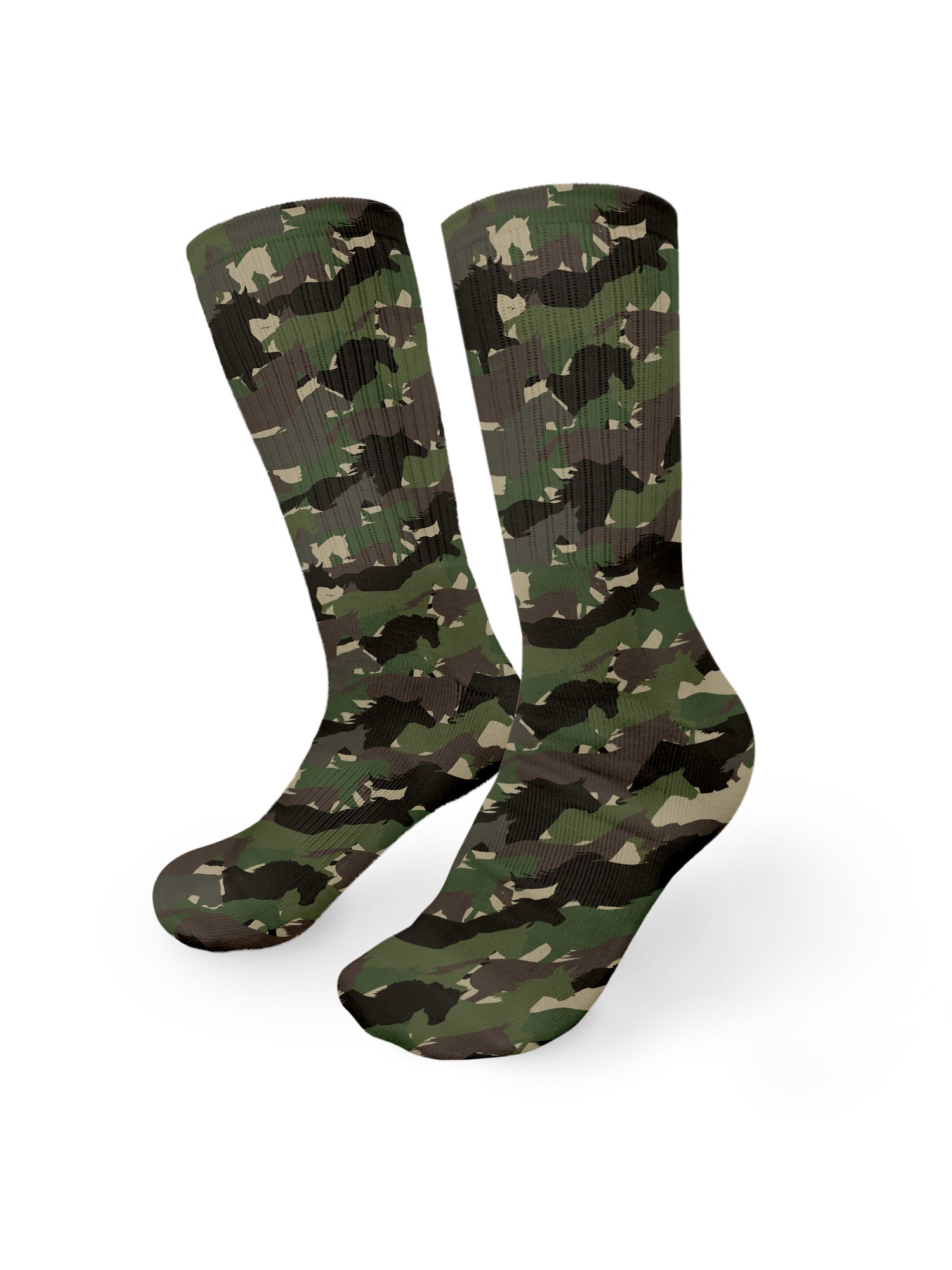 Camo Horses Crew Socks