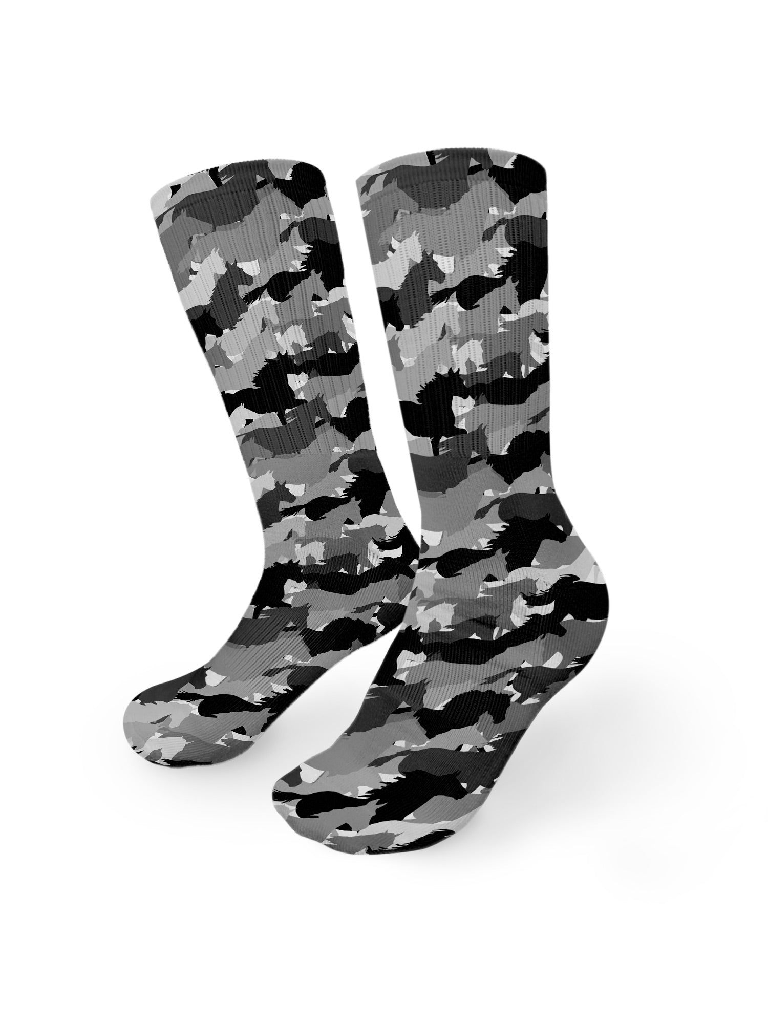 Camo Horses Crew Socks