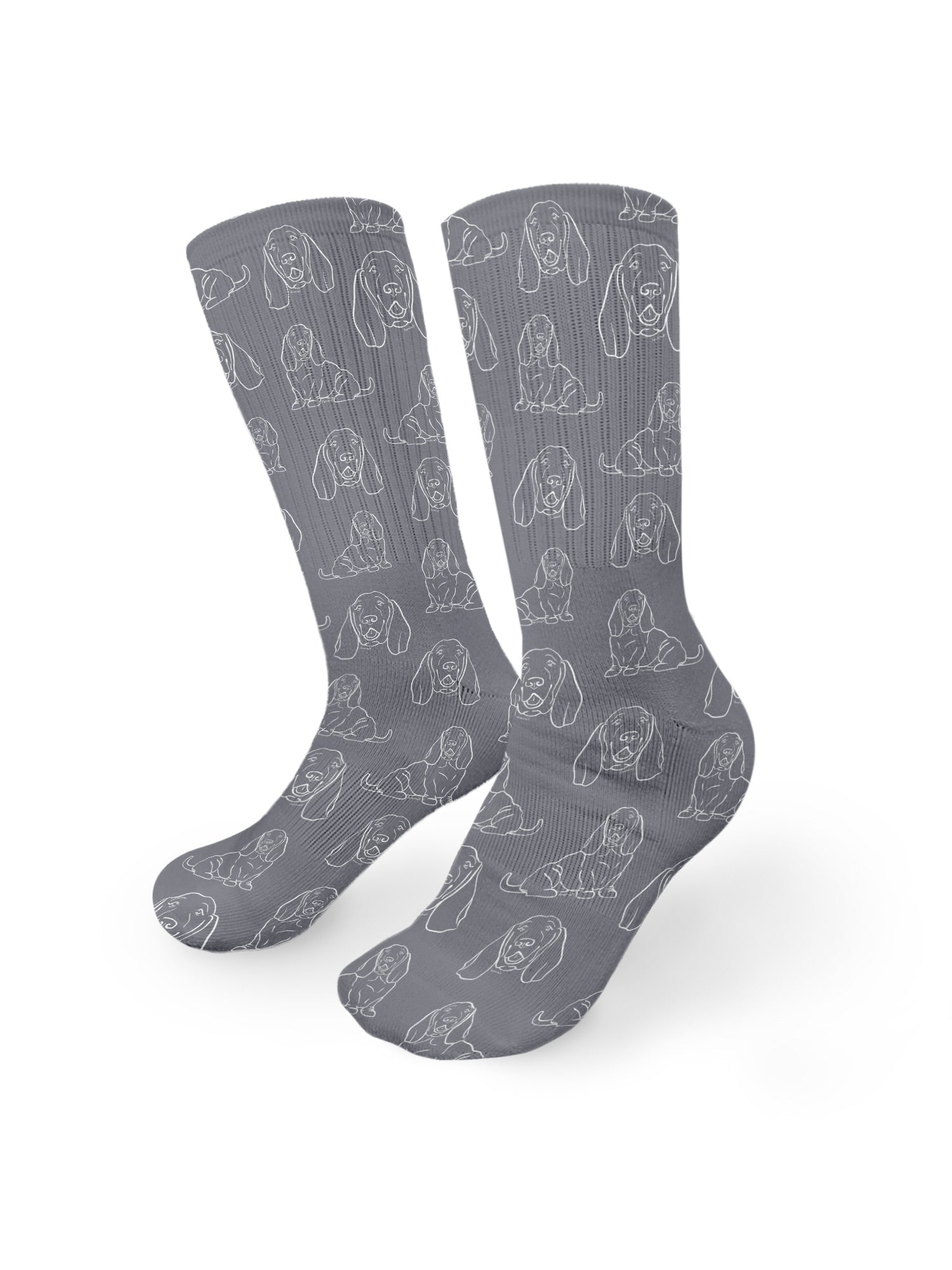 Basset Hound Crew Socks