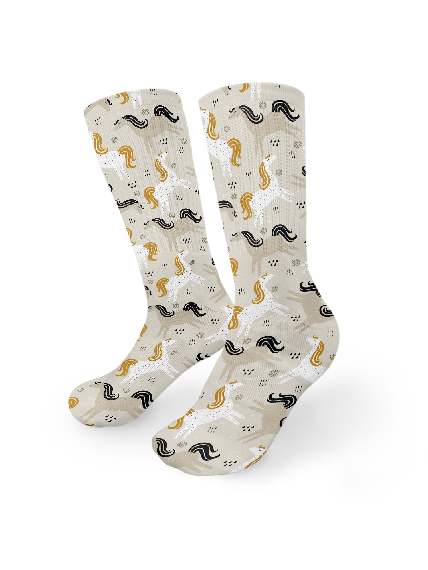 Hieroglyph Horses Crew Socks