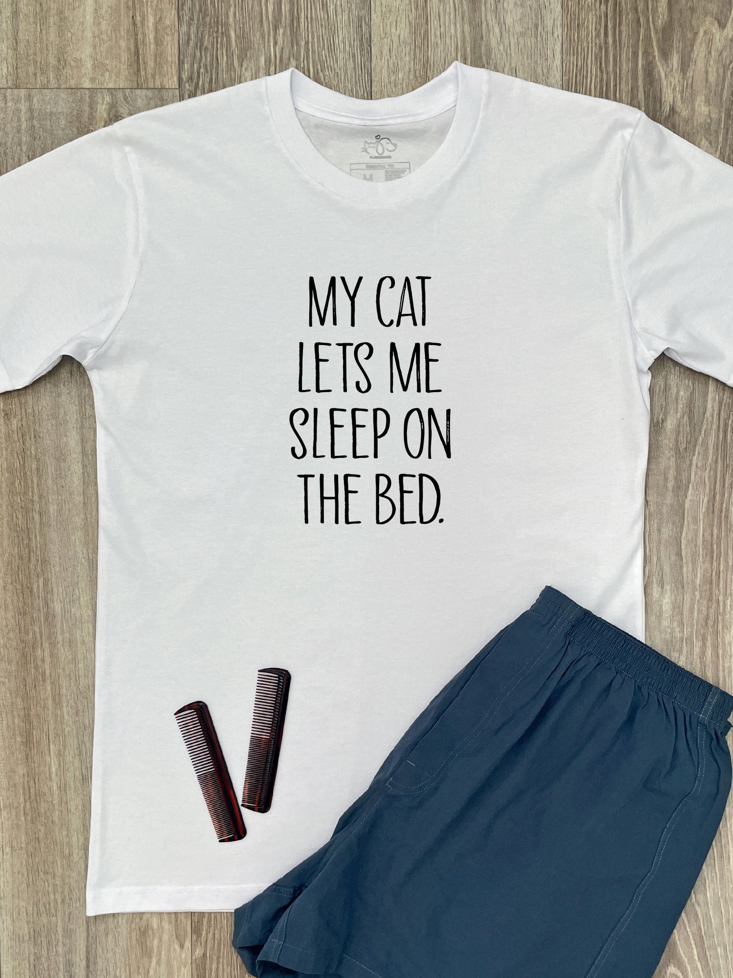 My Cat Lets Me Sleep On The Bed Essential Unisex Tee