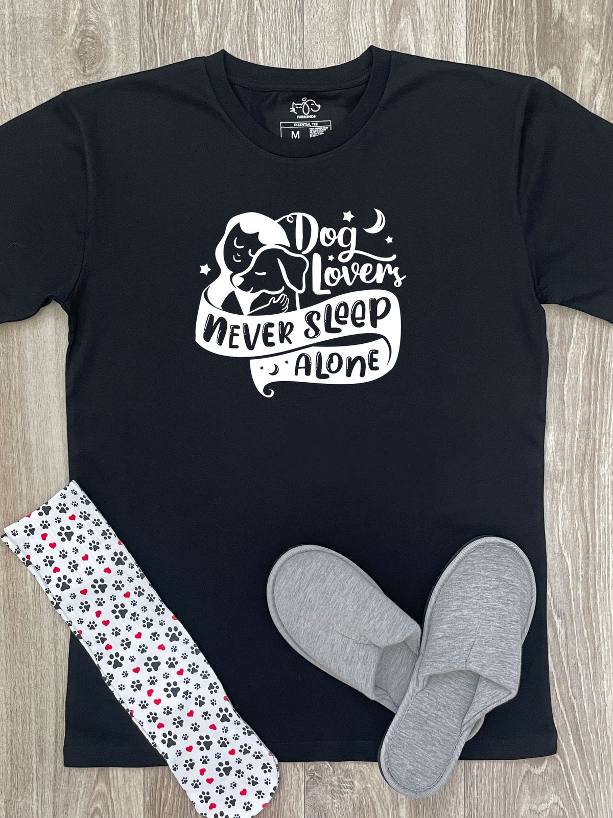 Dog Lovers Never Sleep Alone Essential Unisex Tee