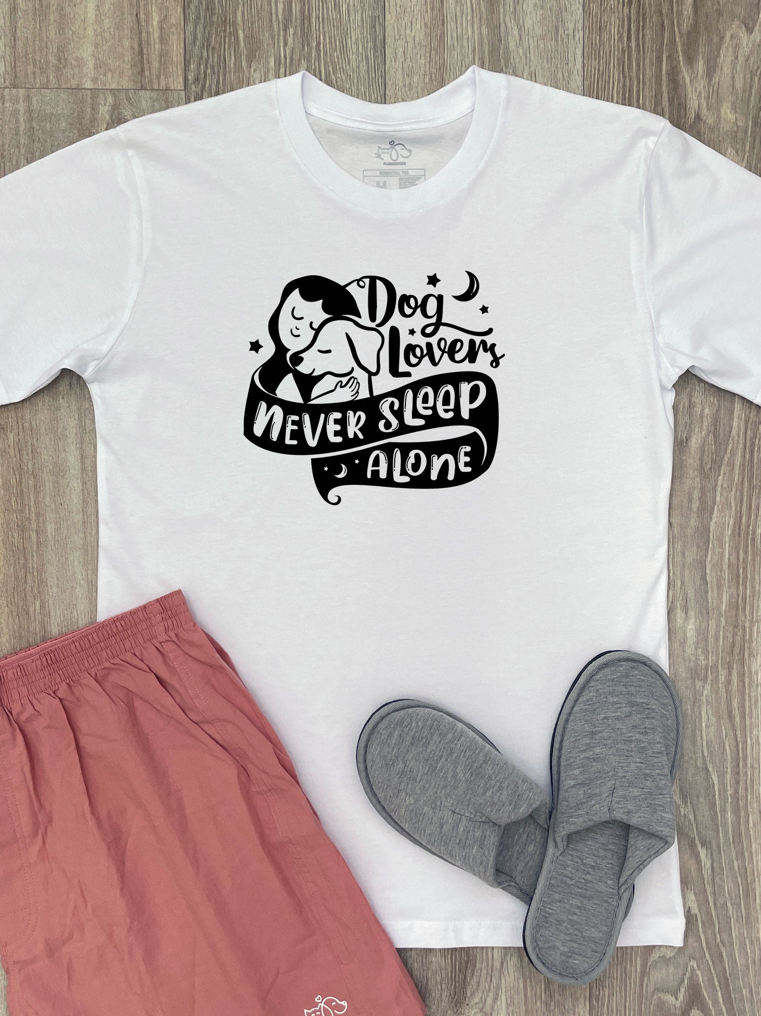 Dog Lovers Never Sleep Alone Essential Unisex Tee