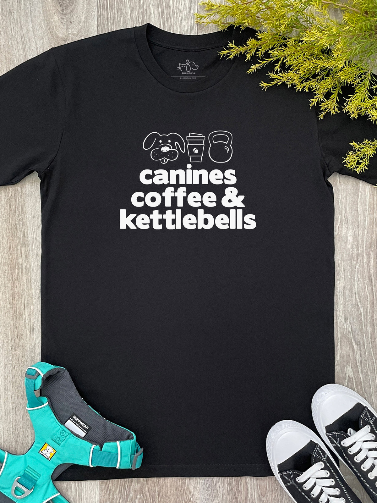 Canines, Coffee &amp; Kettlebells Essential Unisex Tee