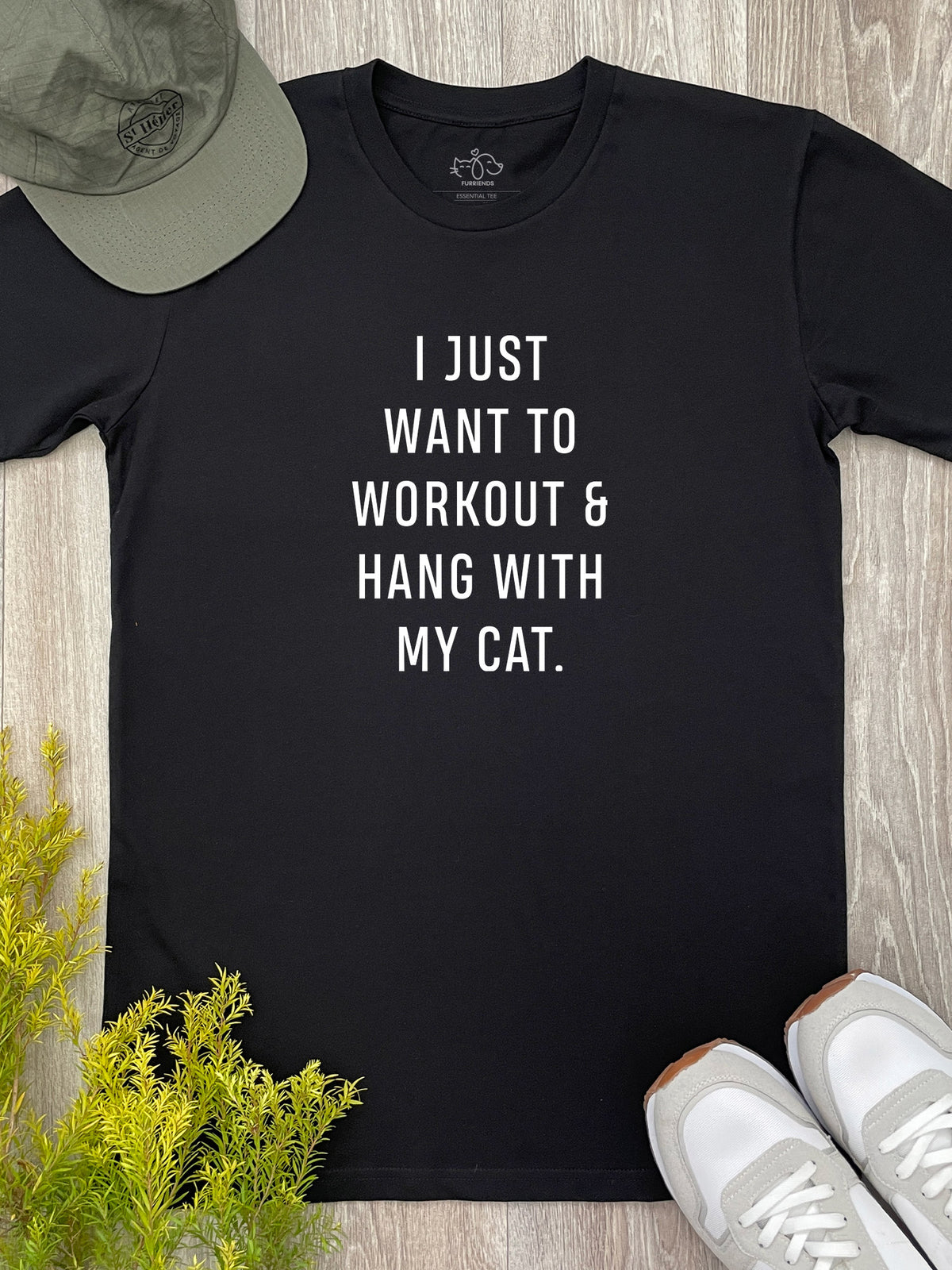 Workout &amp; Hang With My Cat Essential Unisex Tee