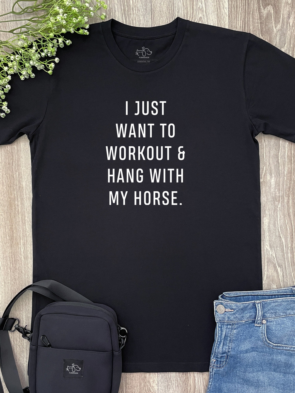 Workout &amp; Hang With My Horse Essential Unisex Tee