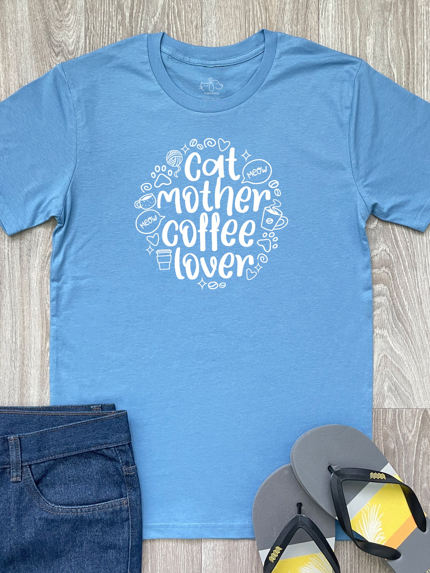 Cat Mother Coffee Lover Essential Unisex Tee