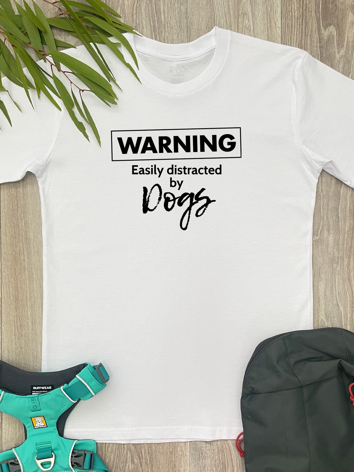 Warning. Easily Distracted By Dogs Essential Unisex Tee