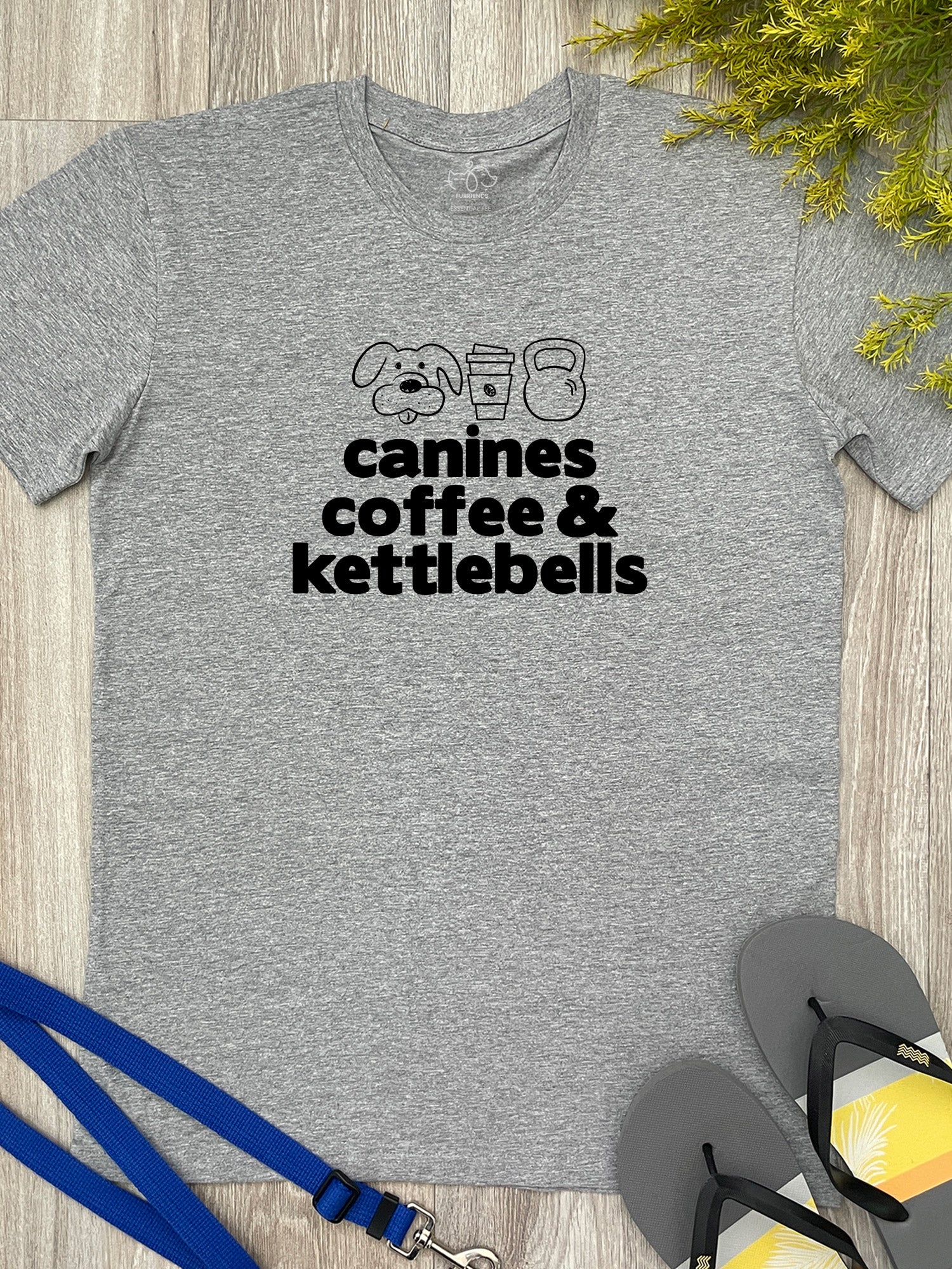 Canines, Coffee & Kettlebells Essential Unisex Tee