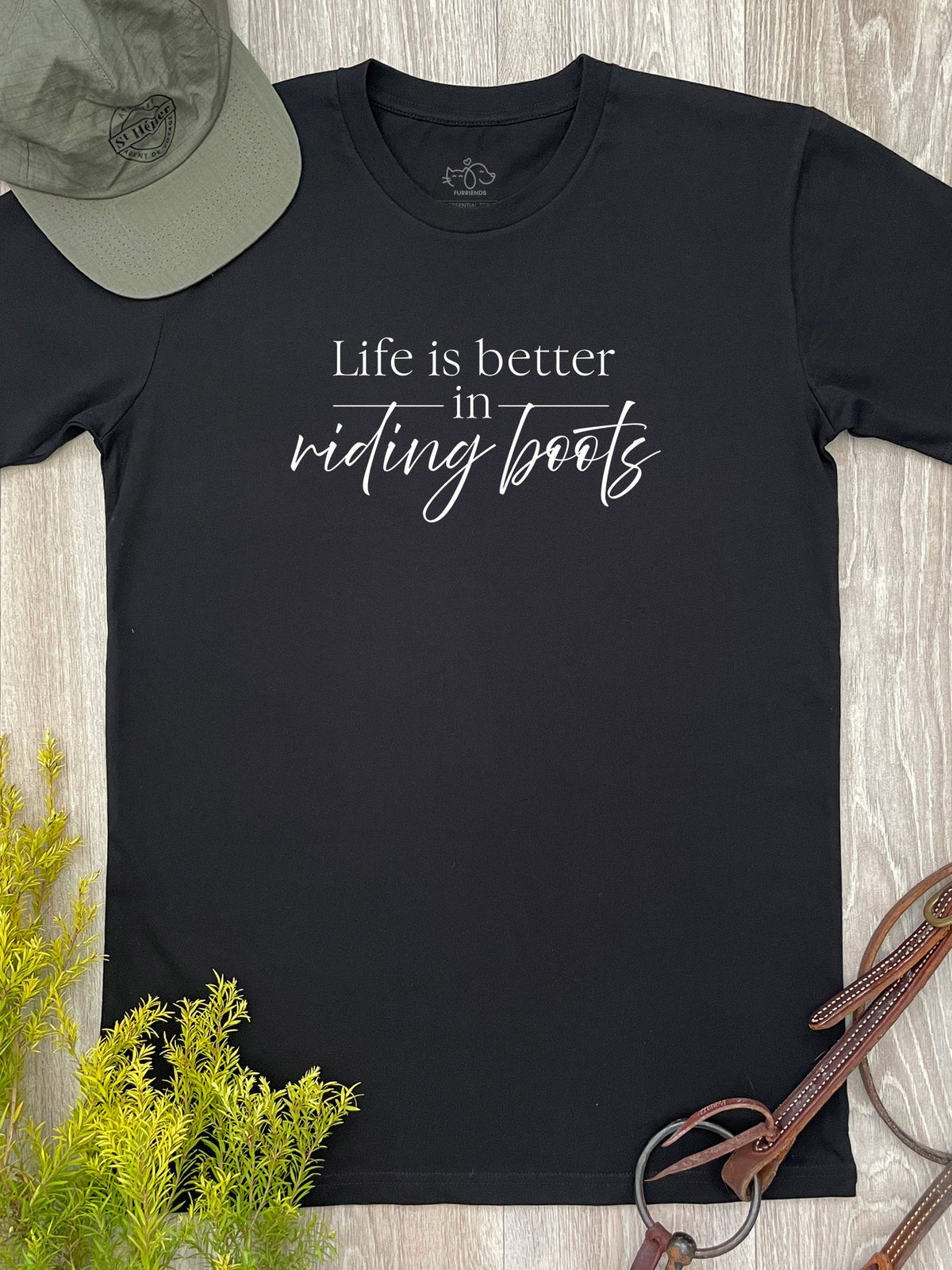 Life Is Better In Riding Boots Essential Unisex Tee