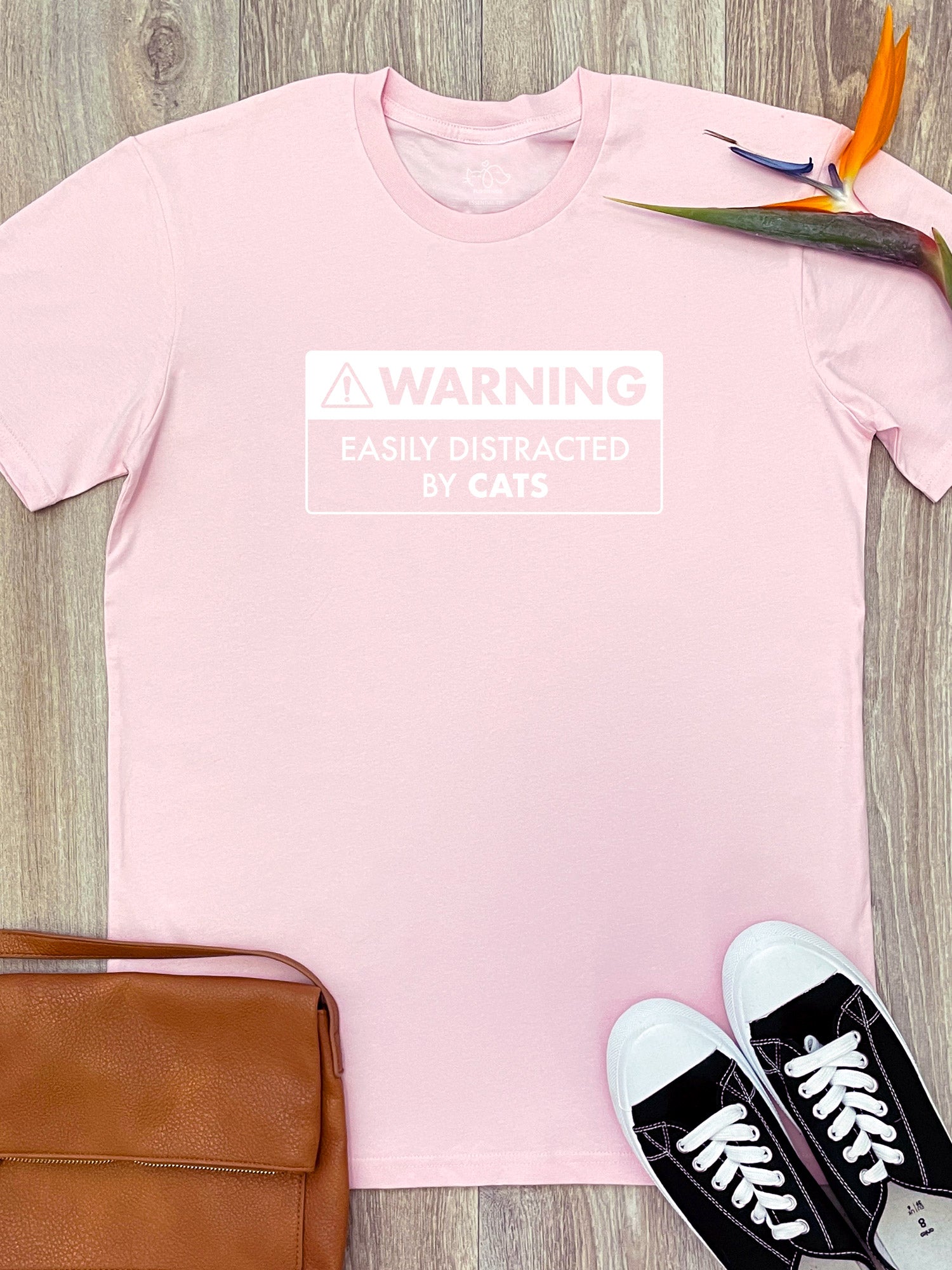 Warning Sign! Easily Distracted By Cats Essential Unisex Tee