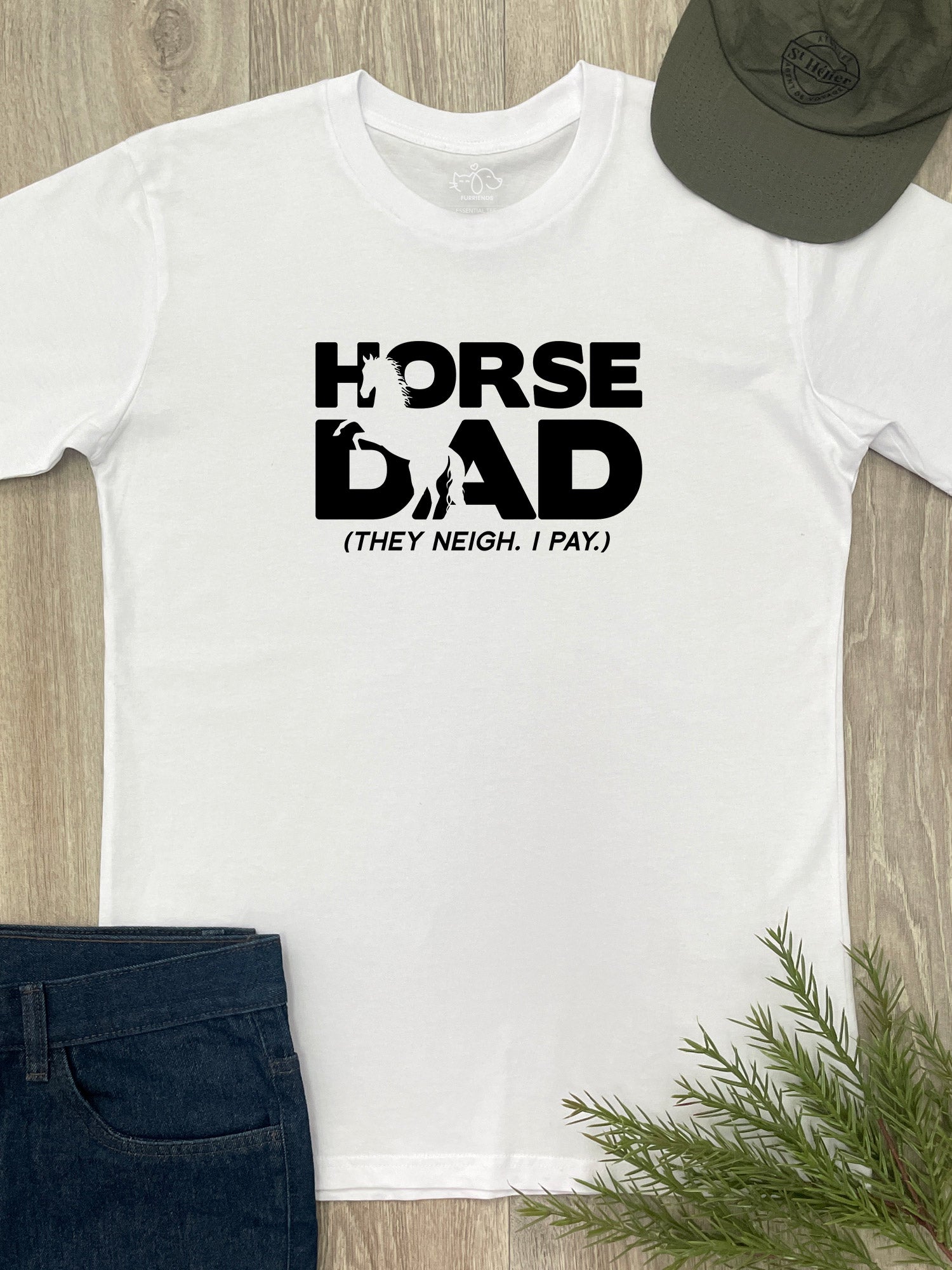 Horse Dad. They Neigh I Pay. Essential Unisex Tee