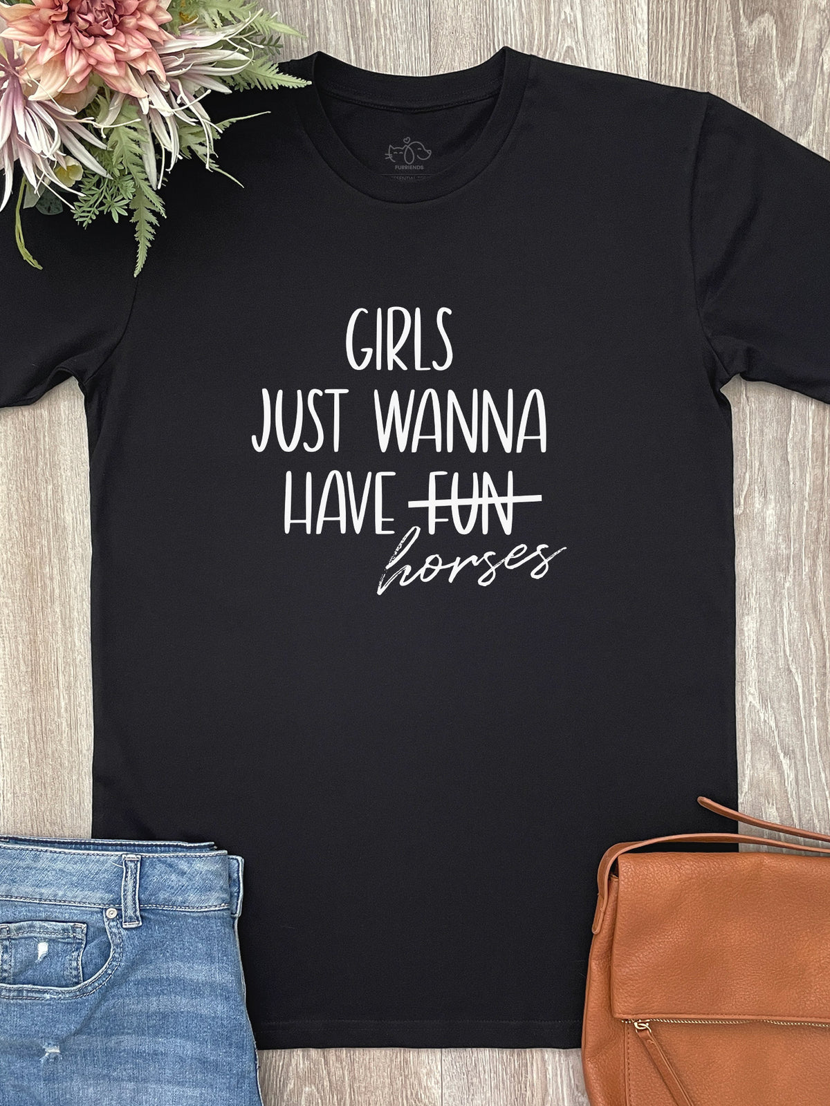 Girls Just Wanna Have Horses Essential Unisex Tee